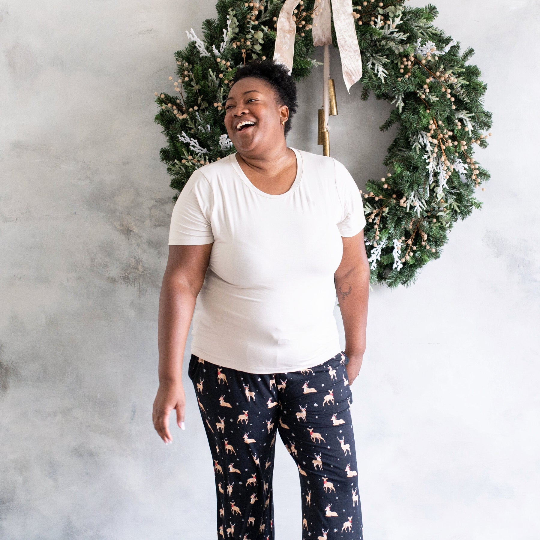 Kyte Baby Lounge Pant Women's Lounge Pants in Midnight Deer