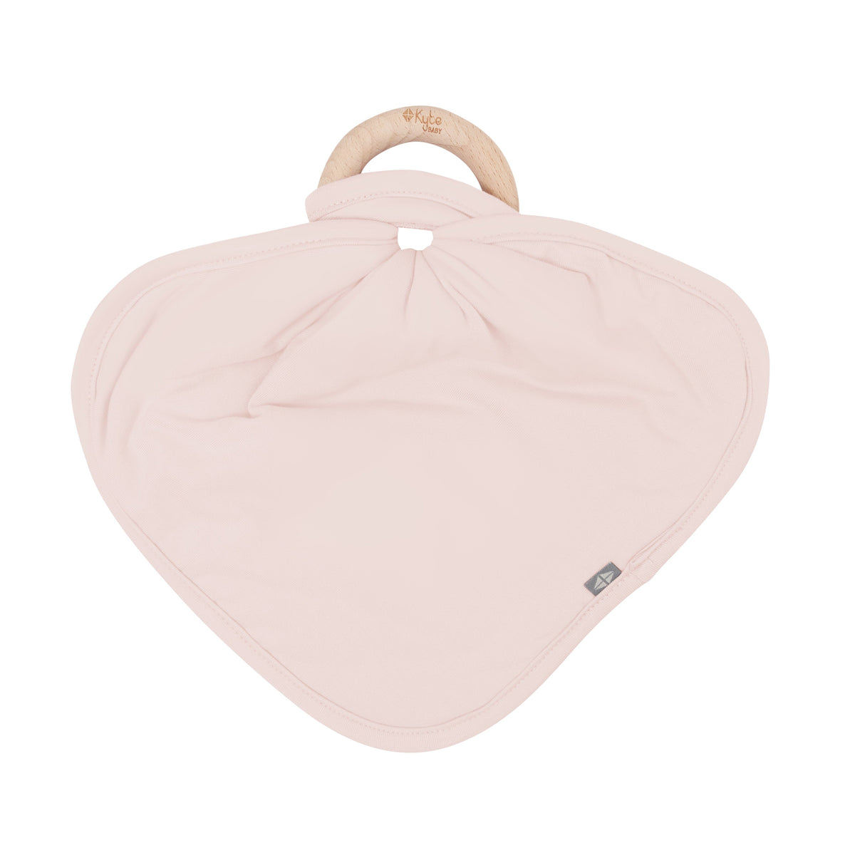 Kyte BABY Lovey Blush / Infant Lovey in Blush with Removable Wooden Teething Ring