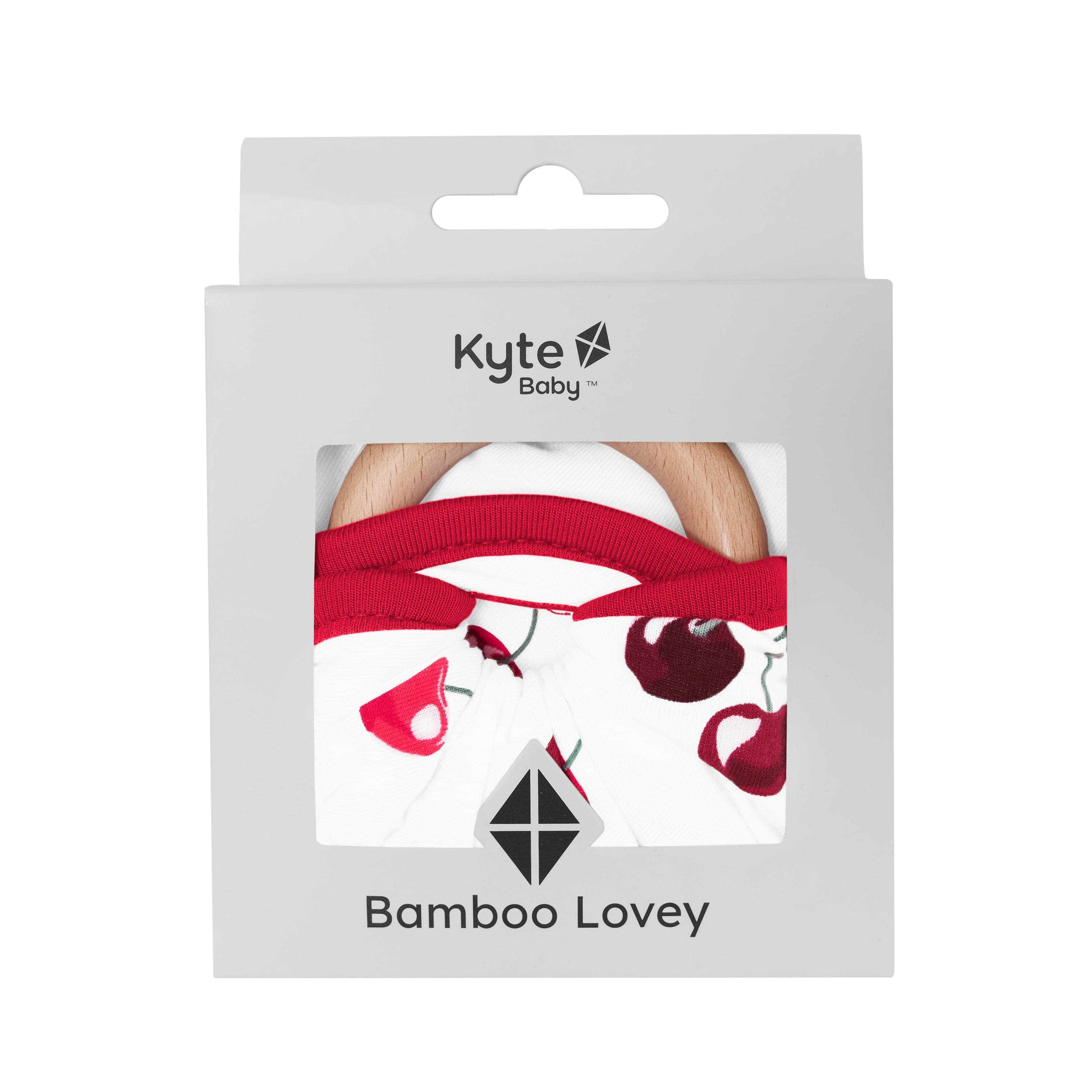 Kyte Baby Lovey Cherry / Infant Lovey in Cherry with Removable Teething Ring