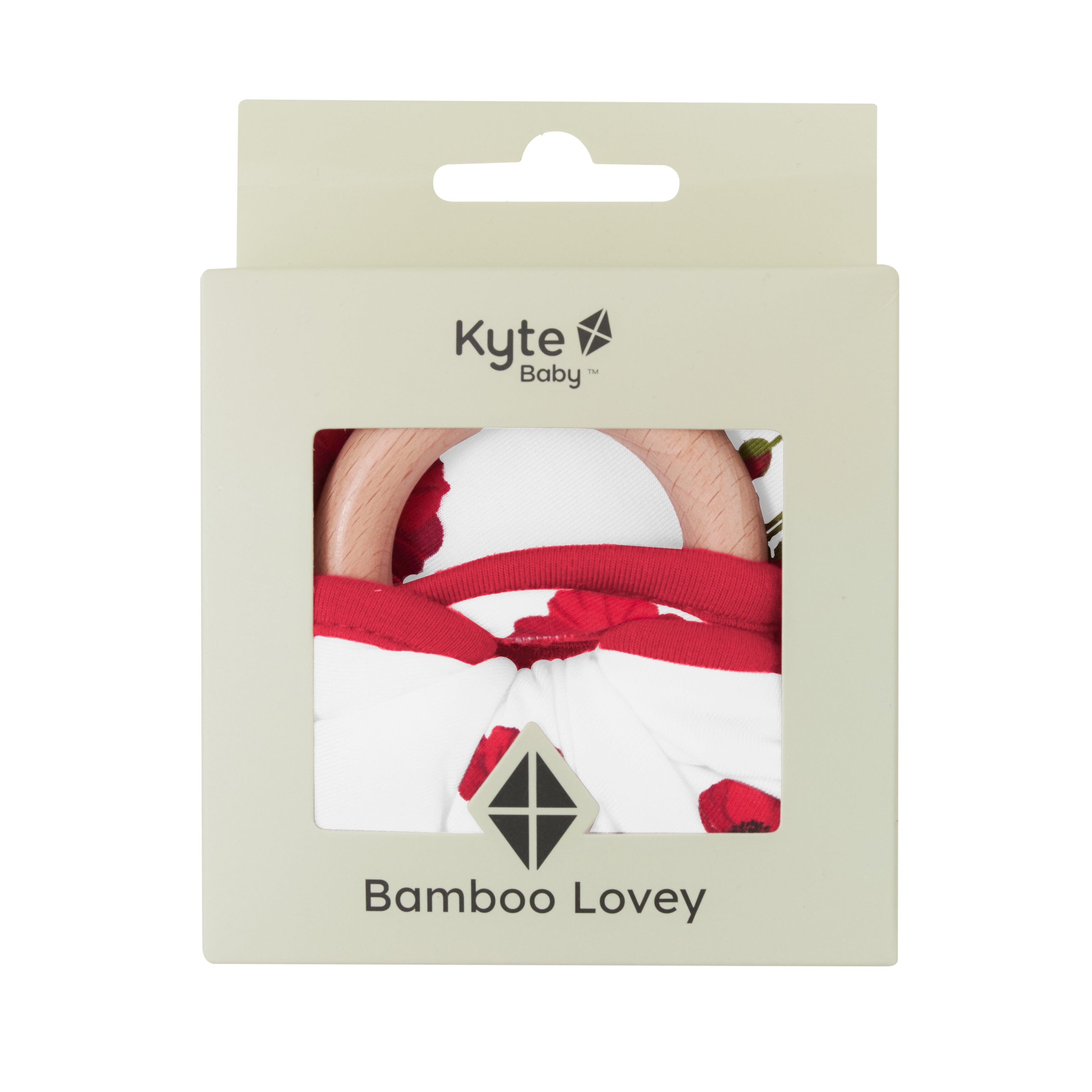 Kyte Baby Lovey Cloud Poppies / Infant Lovey in Cloud Poppies with Removable Teething Ring
