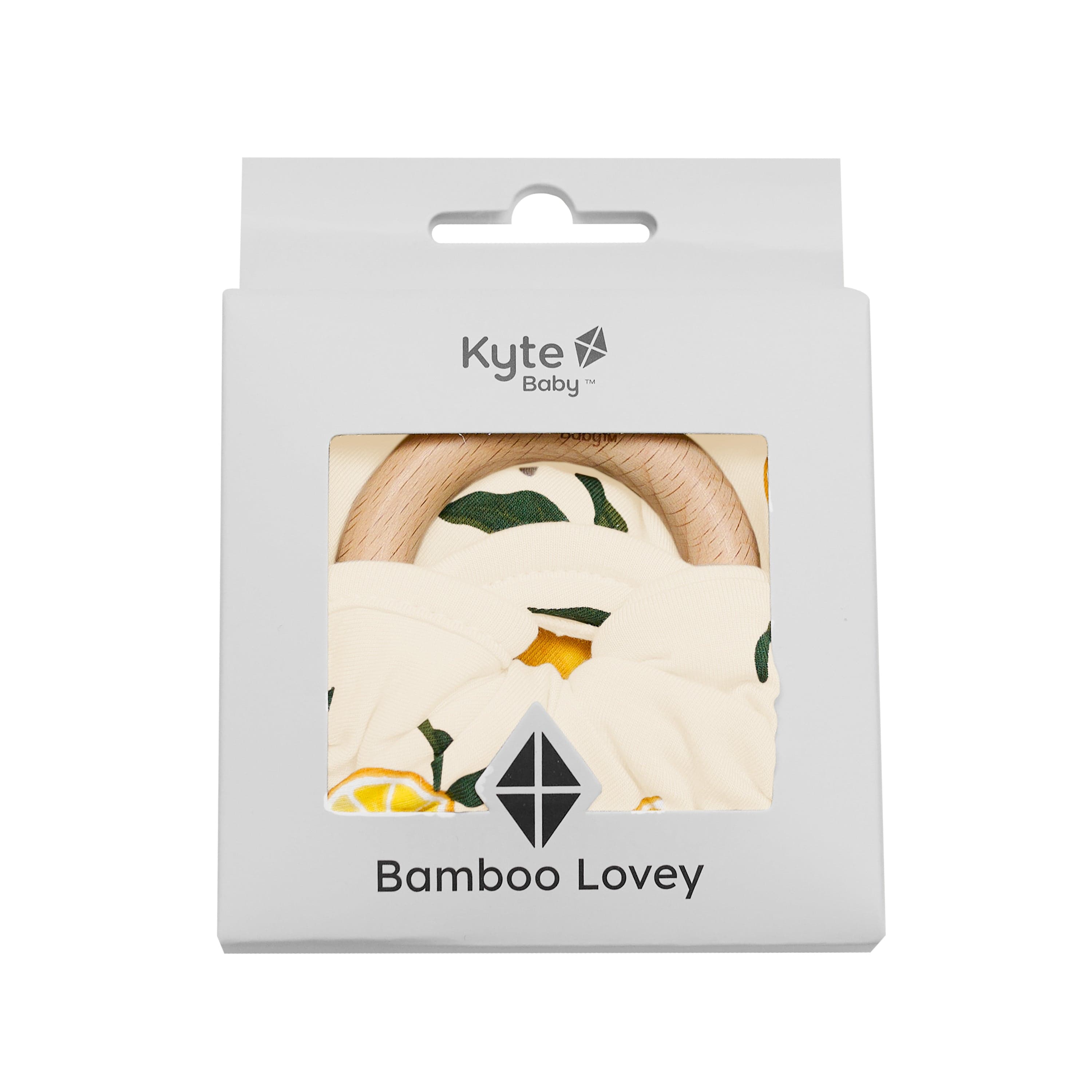 Kyte Baby Lovey Lemon / Infant Lovey in Lemon with Removable Teething Ring