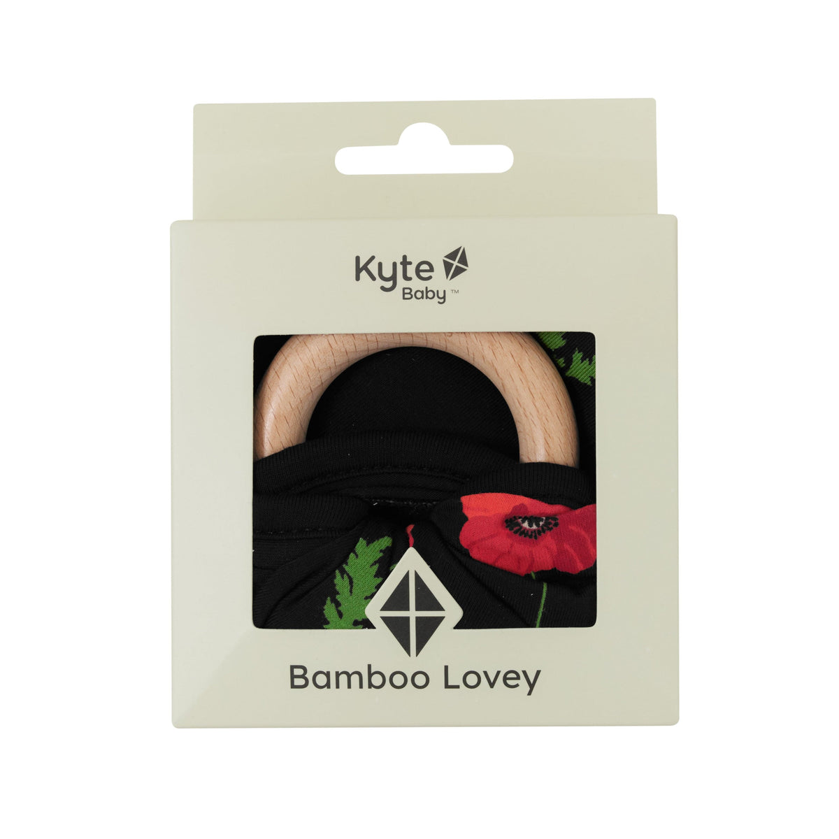 Kyte Baby Lovey Midnight Poppies / Infant Lovey in Midnight Poppies with Removable Teething Ring