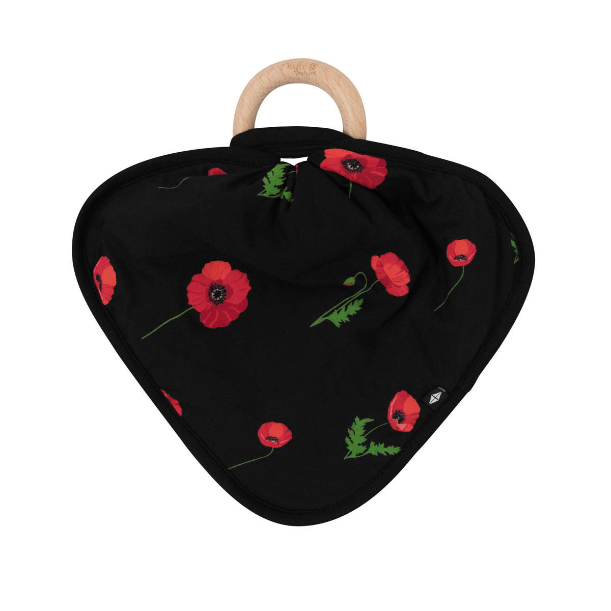 Kyte Baby Lovey Midnight Poppies / Infant Lovey in Midnight Poppies with Removable Teething Ring