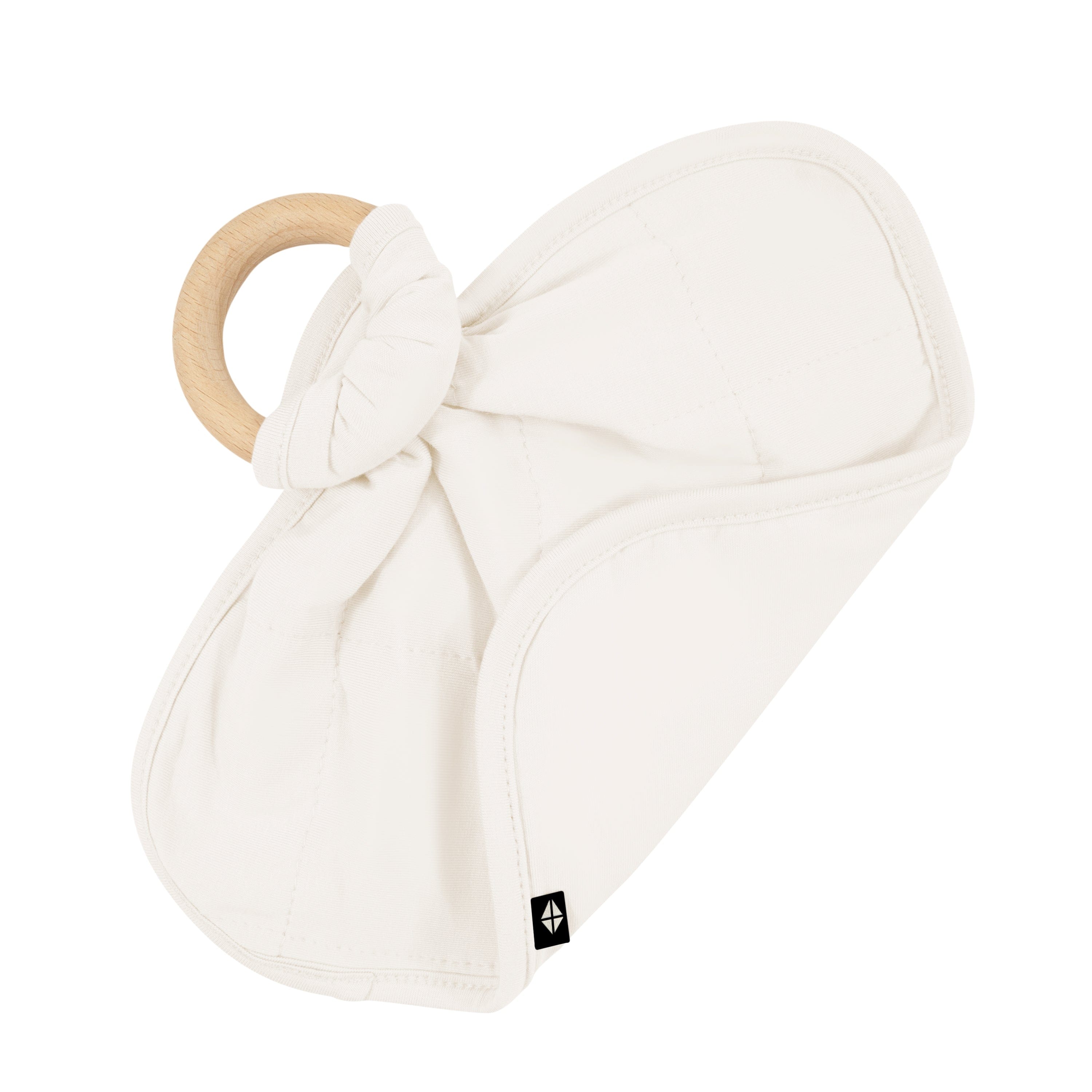 Kyte Baby Lovey Oat / Infant Lovey in Oat with Removable Wooden Teething Ring