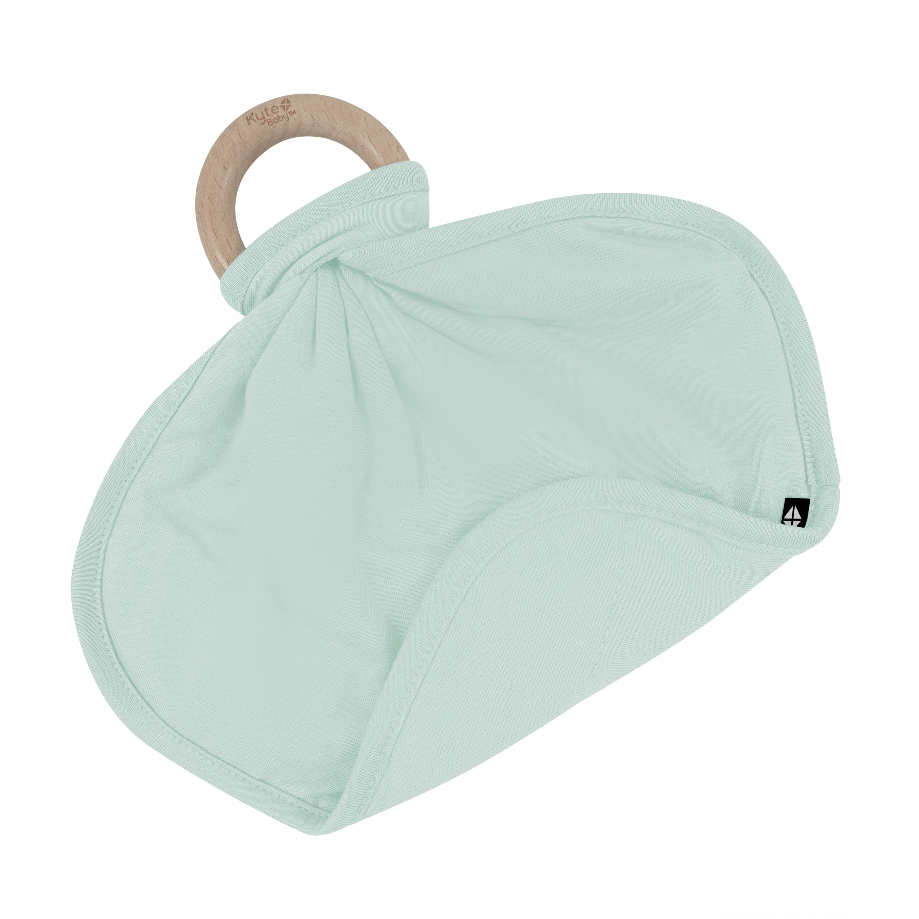 Kyte Baby Lovey Sage / Infant Lovey in Sage with Removable Wooden Teething Ring