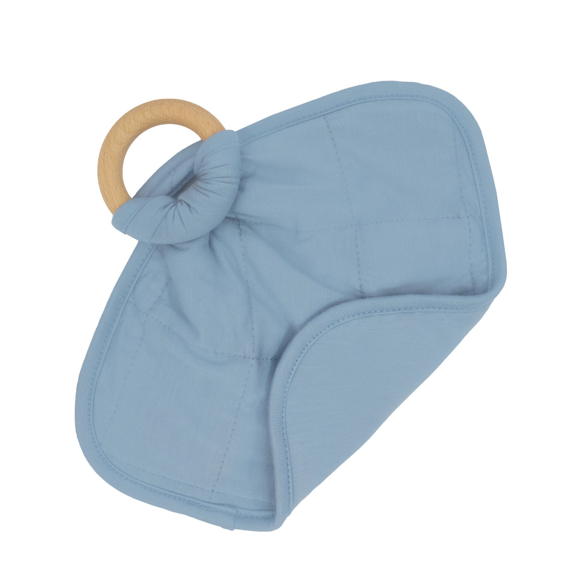 Kyte Baby Lovey Slate / Infant Lovey in Slate with Removable Wooden Teething Ring