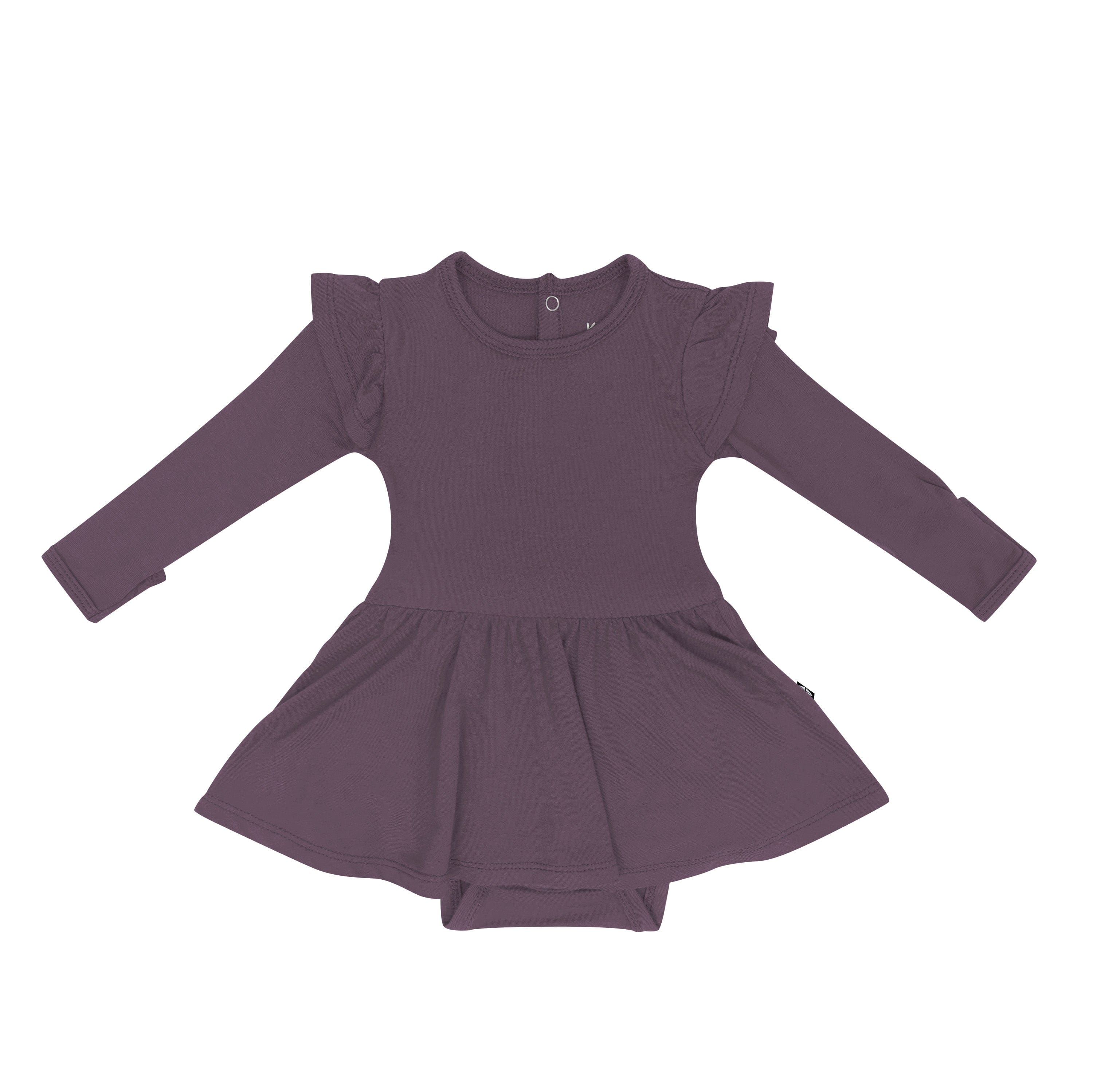 Kyte Baby Twirl Bodysuit Dress in Currant