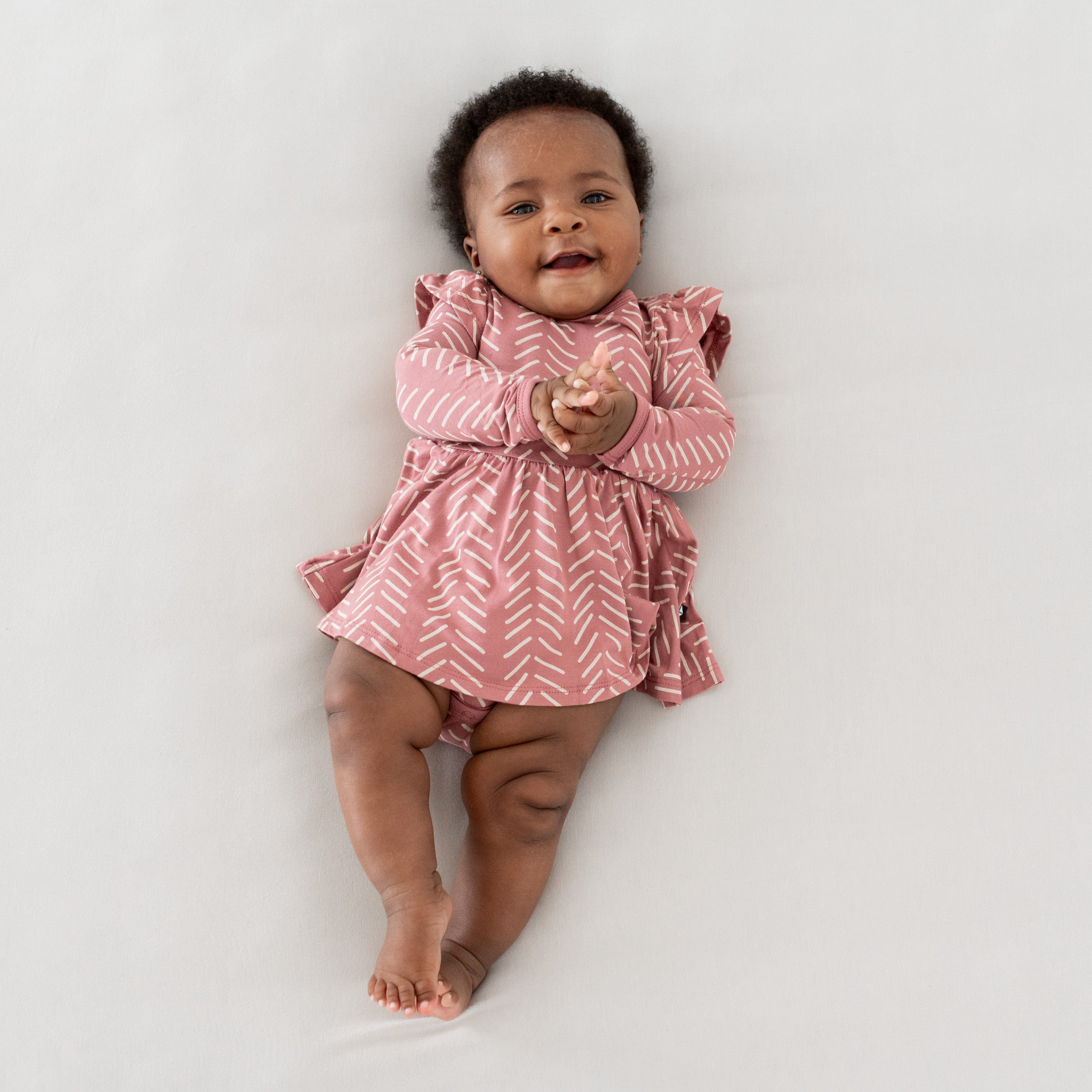 Dusty rose baby girl dress on sale