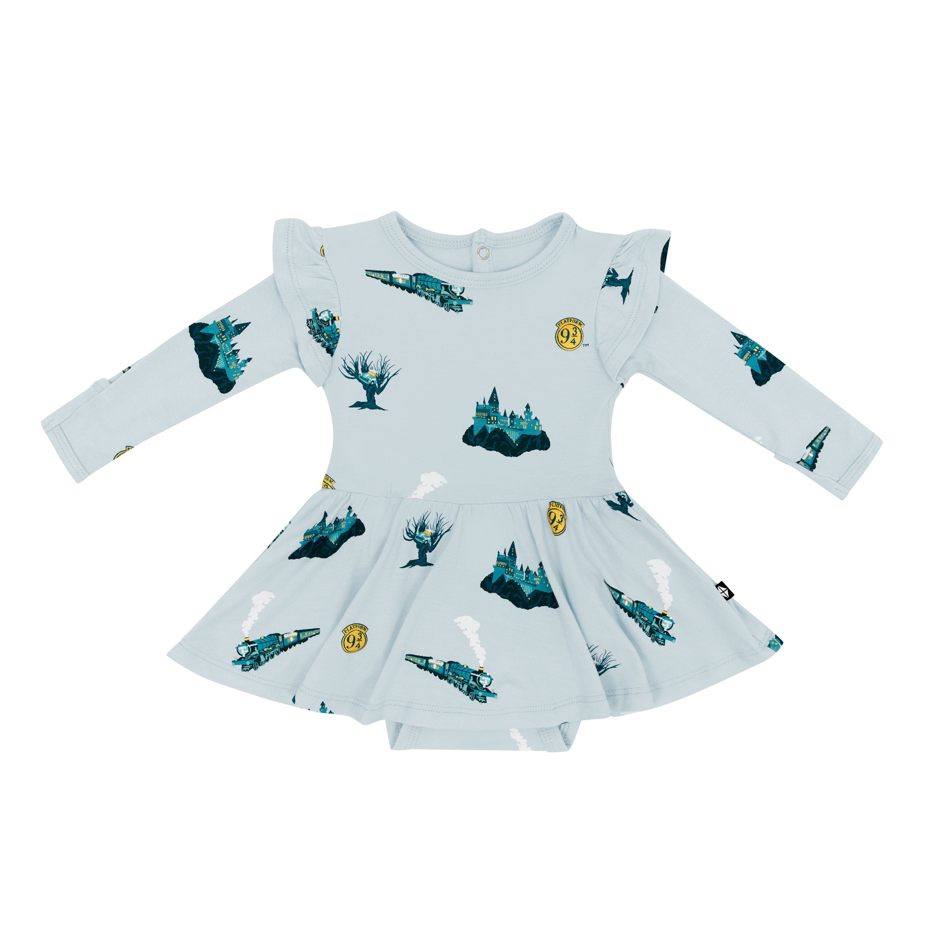 Kyte Baby Twirl Bodysuit Dress in Journey