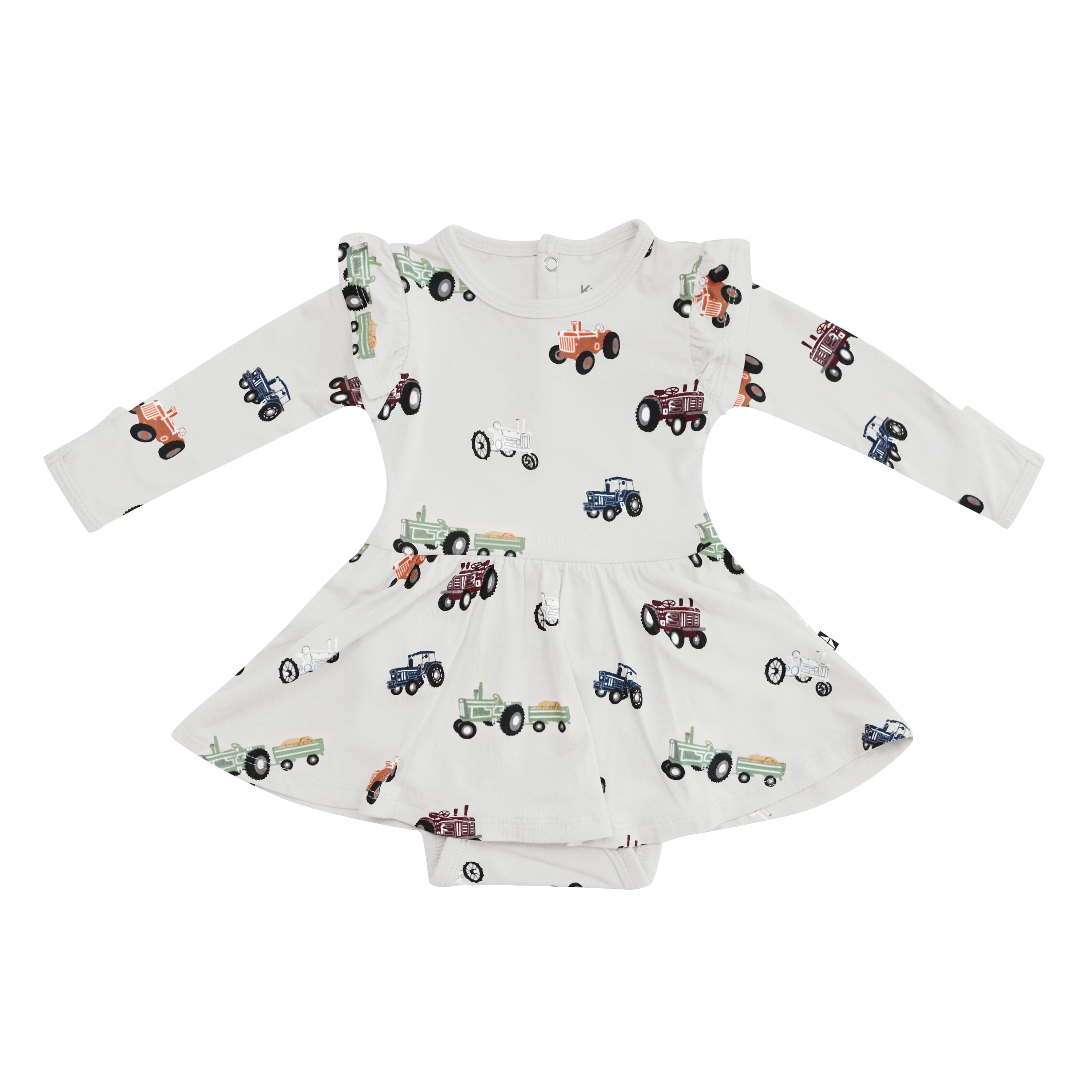 Kyte Baby Twirl Bodysuit Dress in Tractor