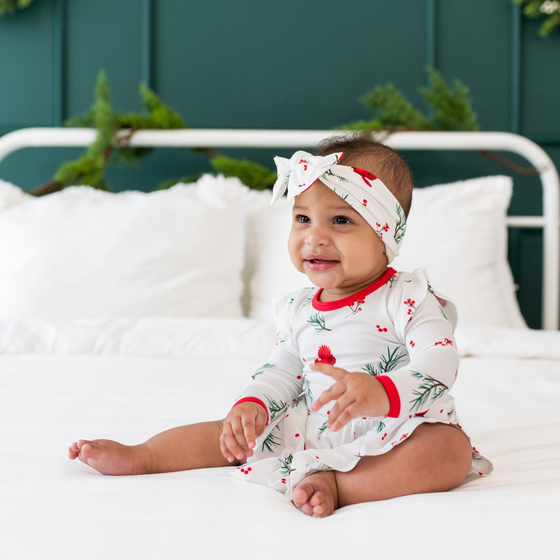 Kyte BABY LS Twirl Bodysuit Dress Long Sleeve Twirl Bodysuit Dress in Winterberry