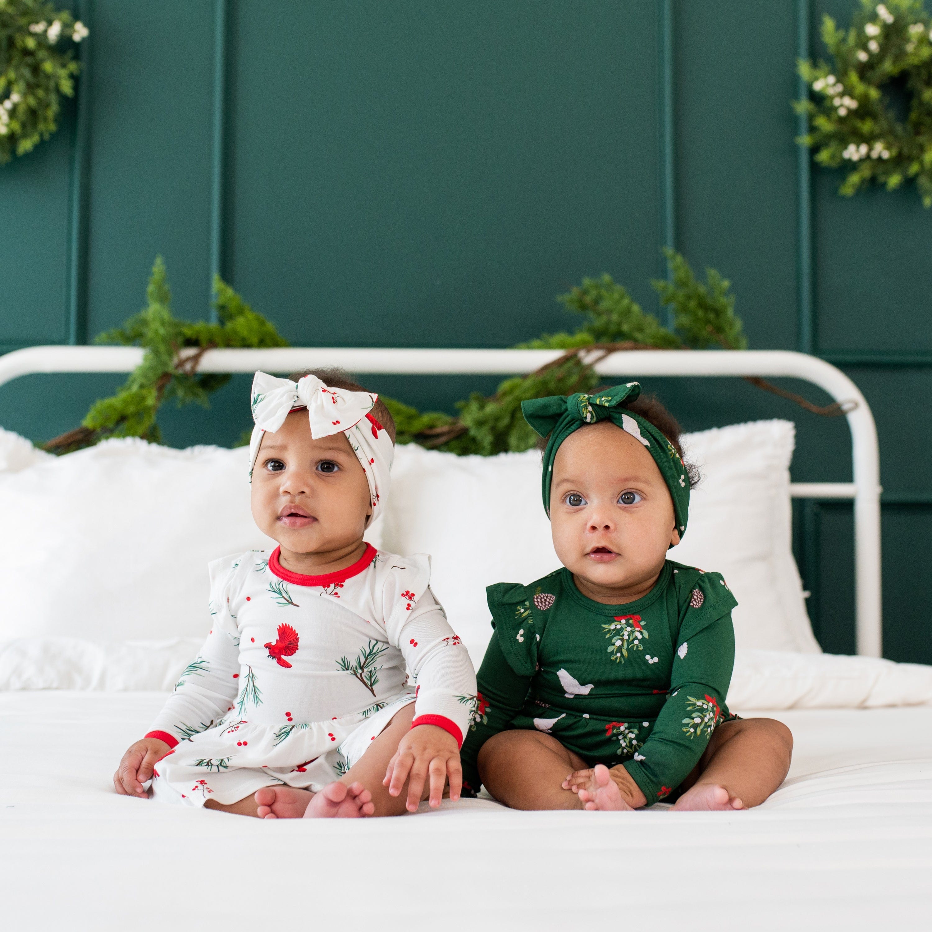 Kyte BABY LS Twirl Bodysuit Dress Long Sleeve Twirl Bodysuit Dress in Winterberry