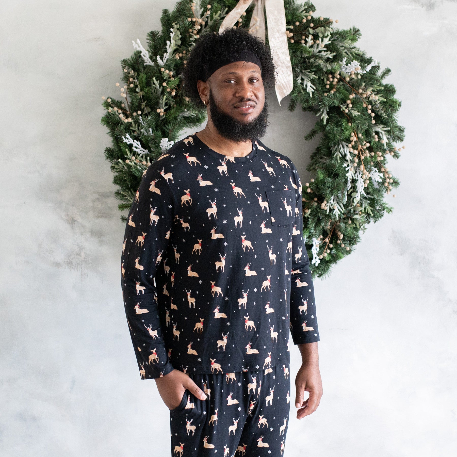 Kyte Baby Men's Jogger Set Men's Jogger Set in Midnight Deer