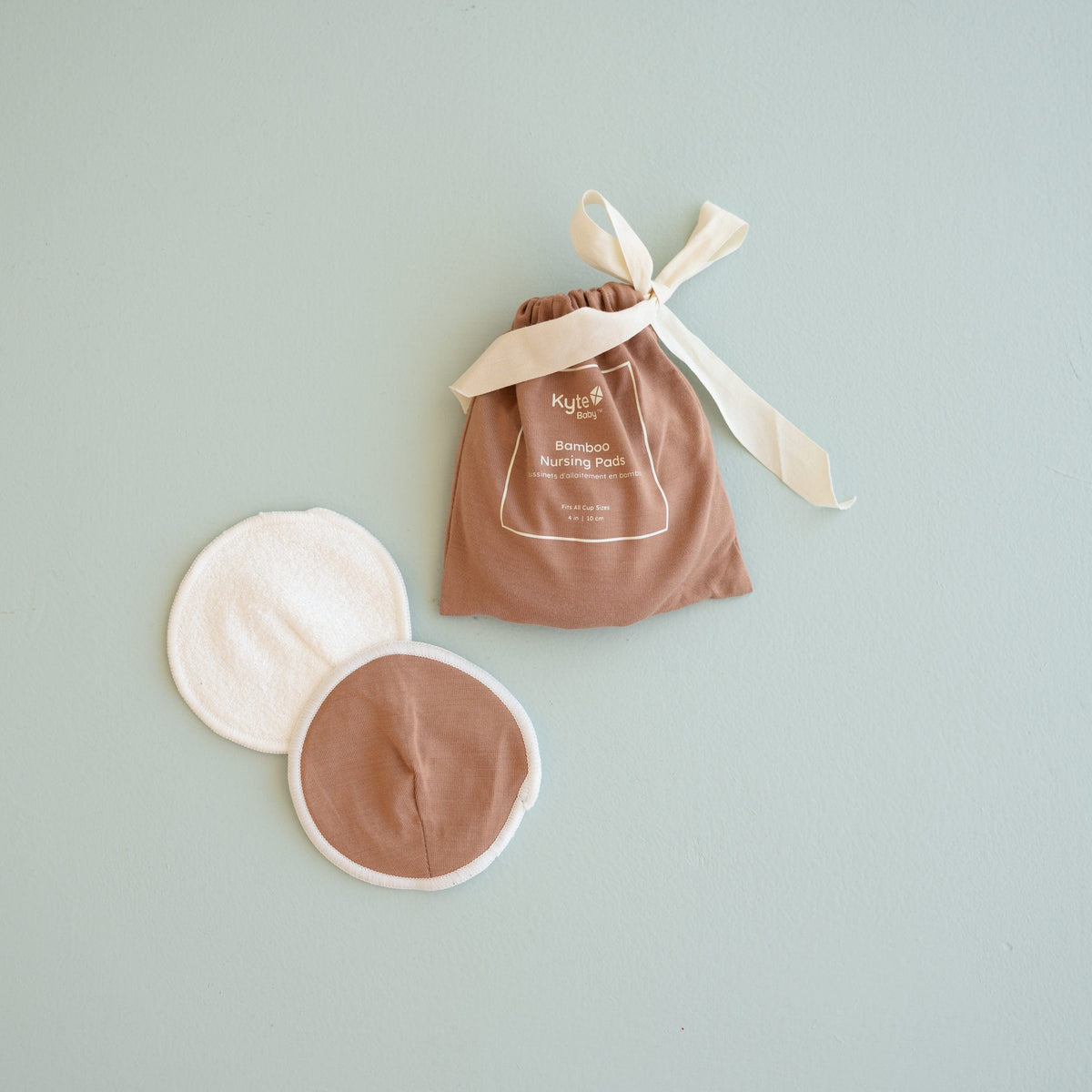 Kyte Baby Nursing Pads with bag in Latte