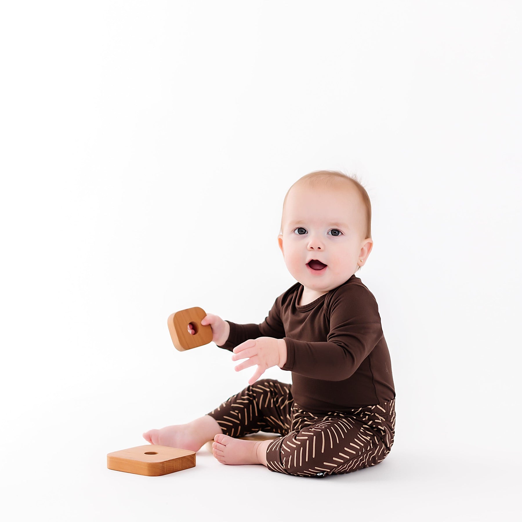 Kyte Baby Pants Pant in Espresso Herringbone