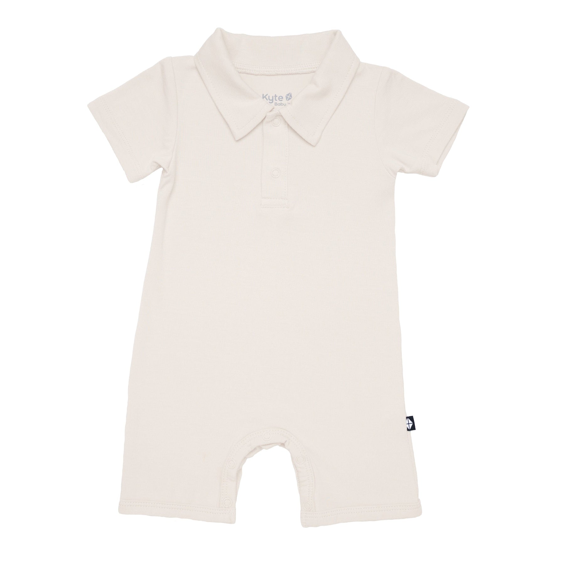 Kyte Baby Polo Short All Polo Shortall in Oat