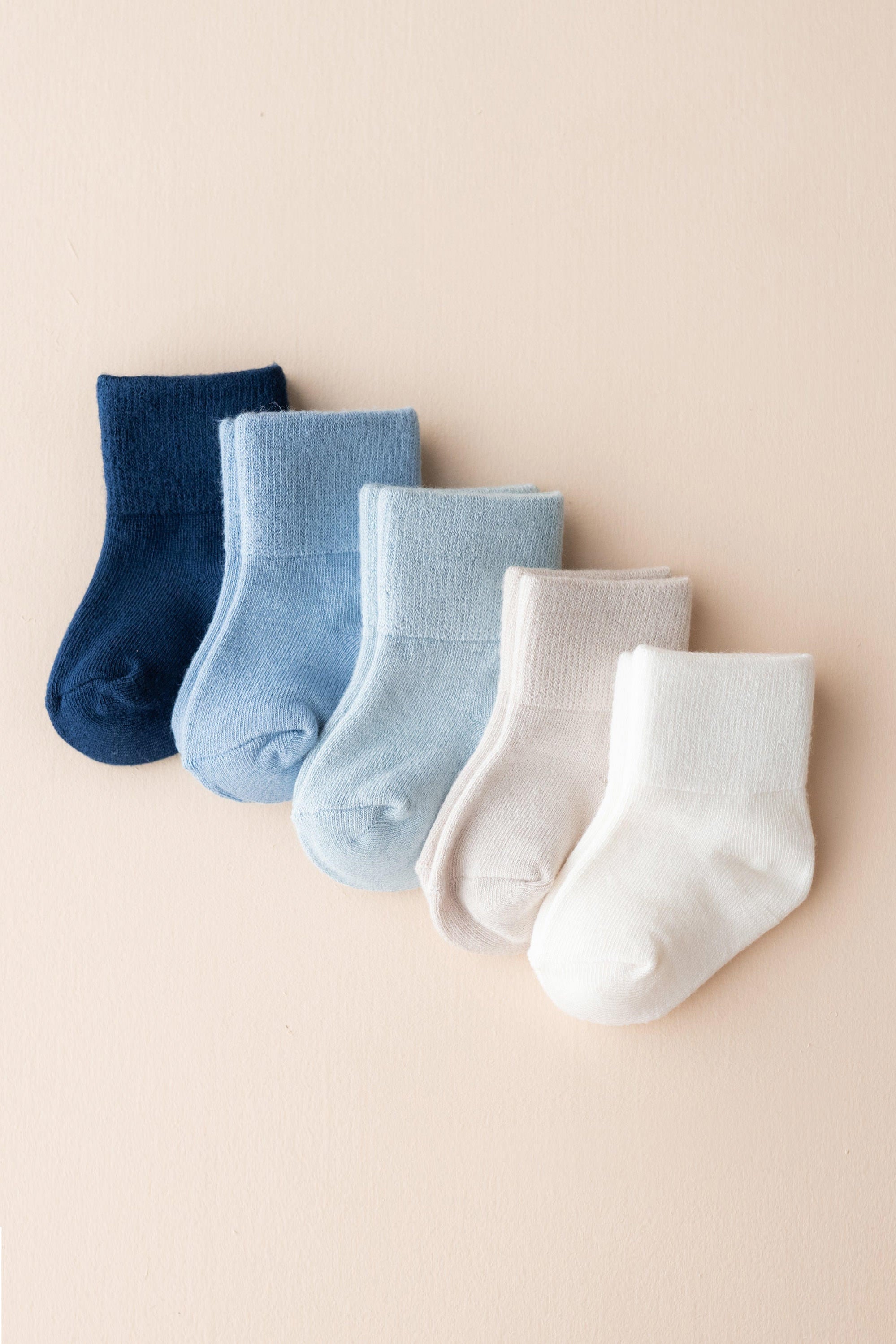 Kyte Baby Quarter Socks 5-Pack in Cool