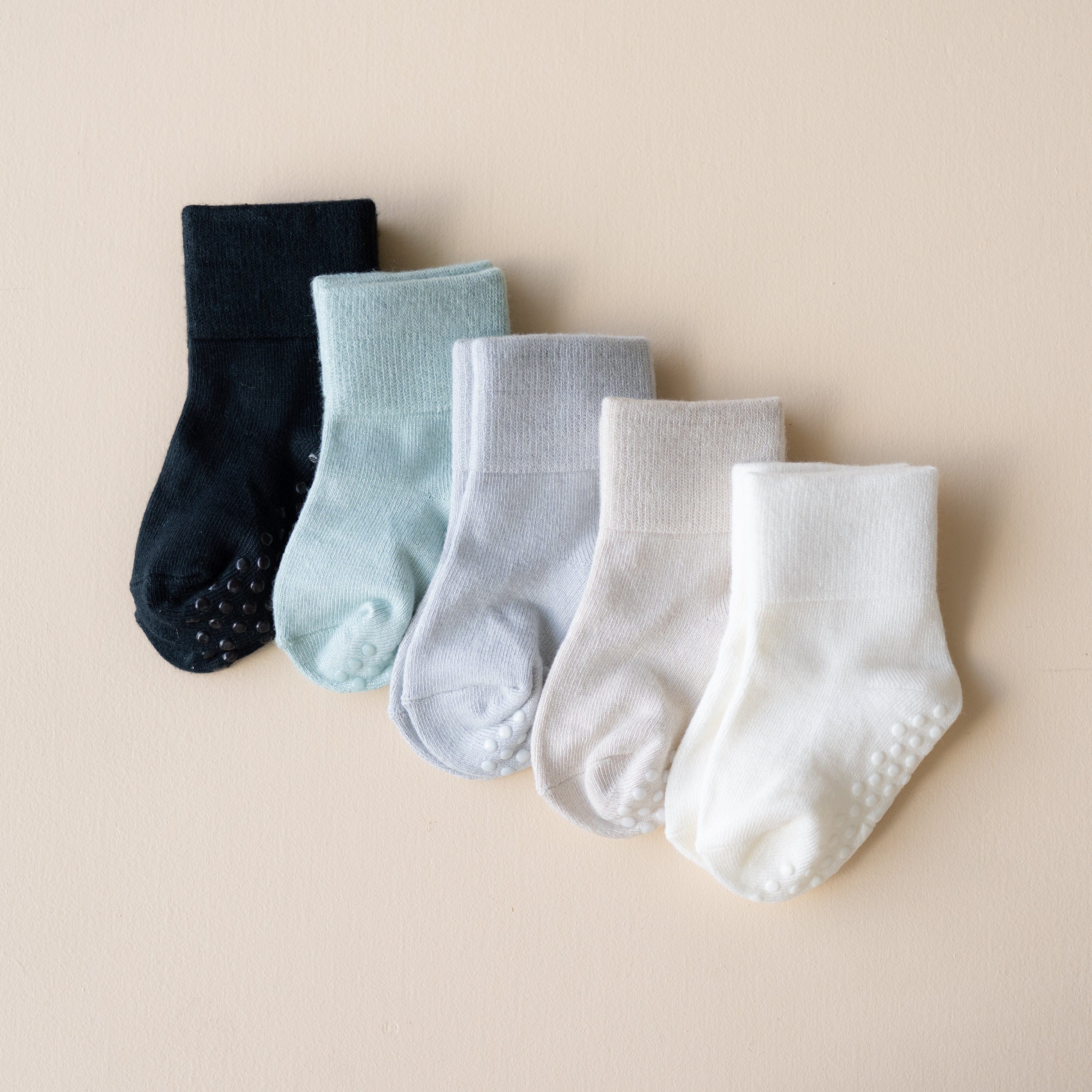 Kyte Baby Quarter Socks Quarter Socks Combo 5-Pack in Neutral set