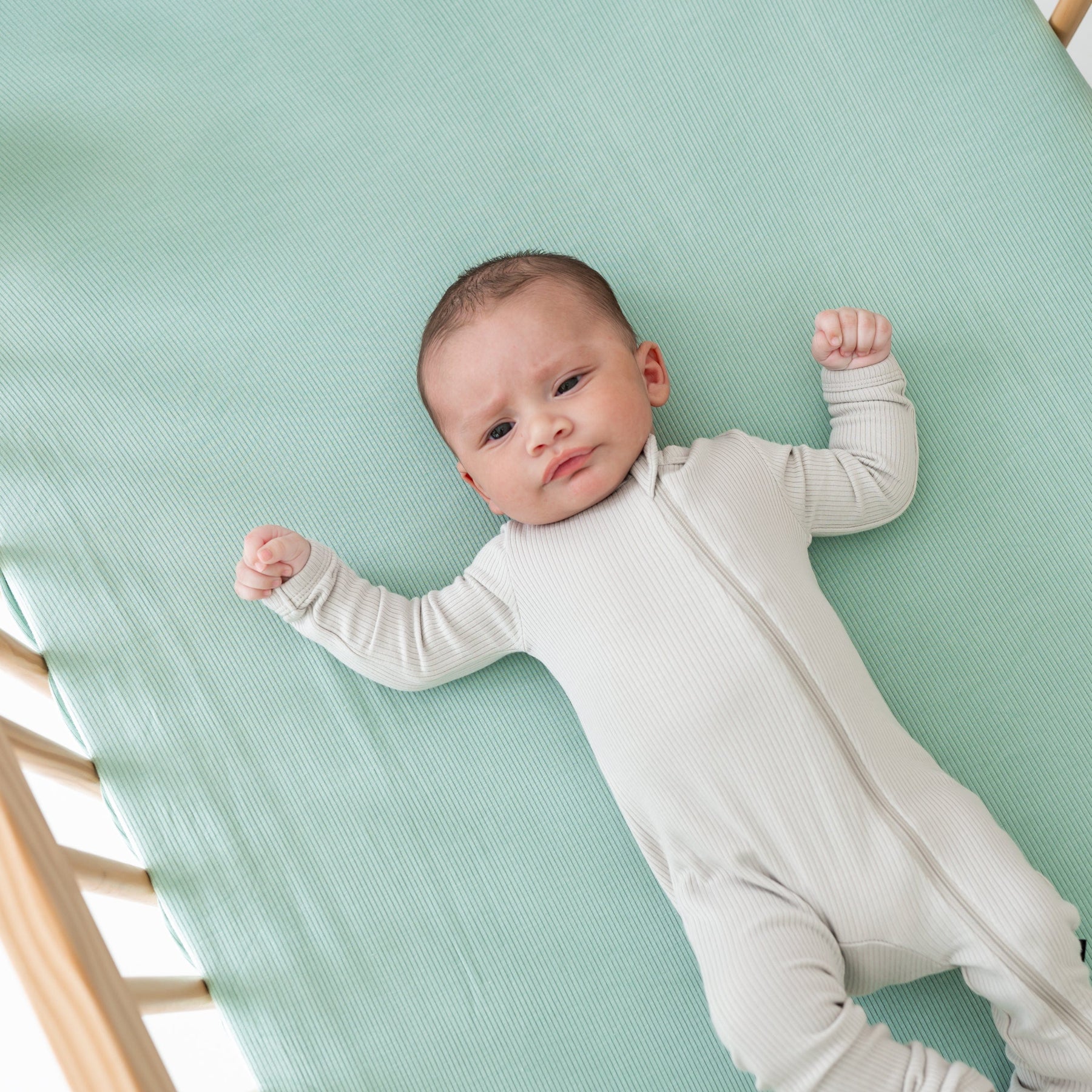 Kyte Baby Ribbed Crib Sheet Sage / Ribbed Crib Sheet Ribbed Crib Sheet in Sage