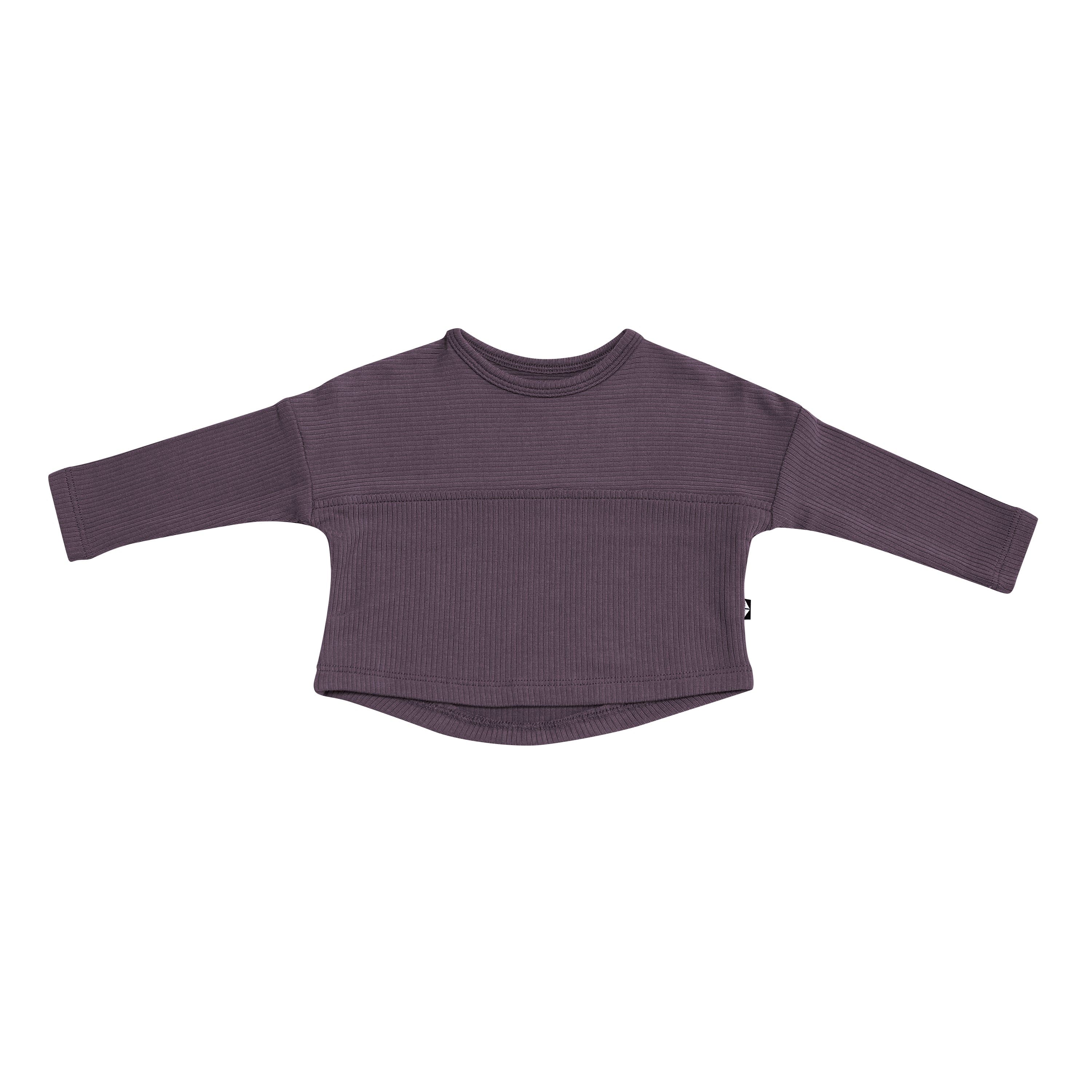 Kyte Baby Ribbed Drop Shoulder Top in Currant