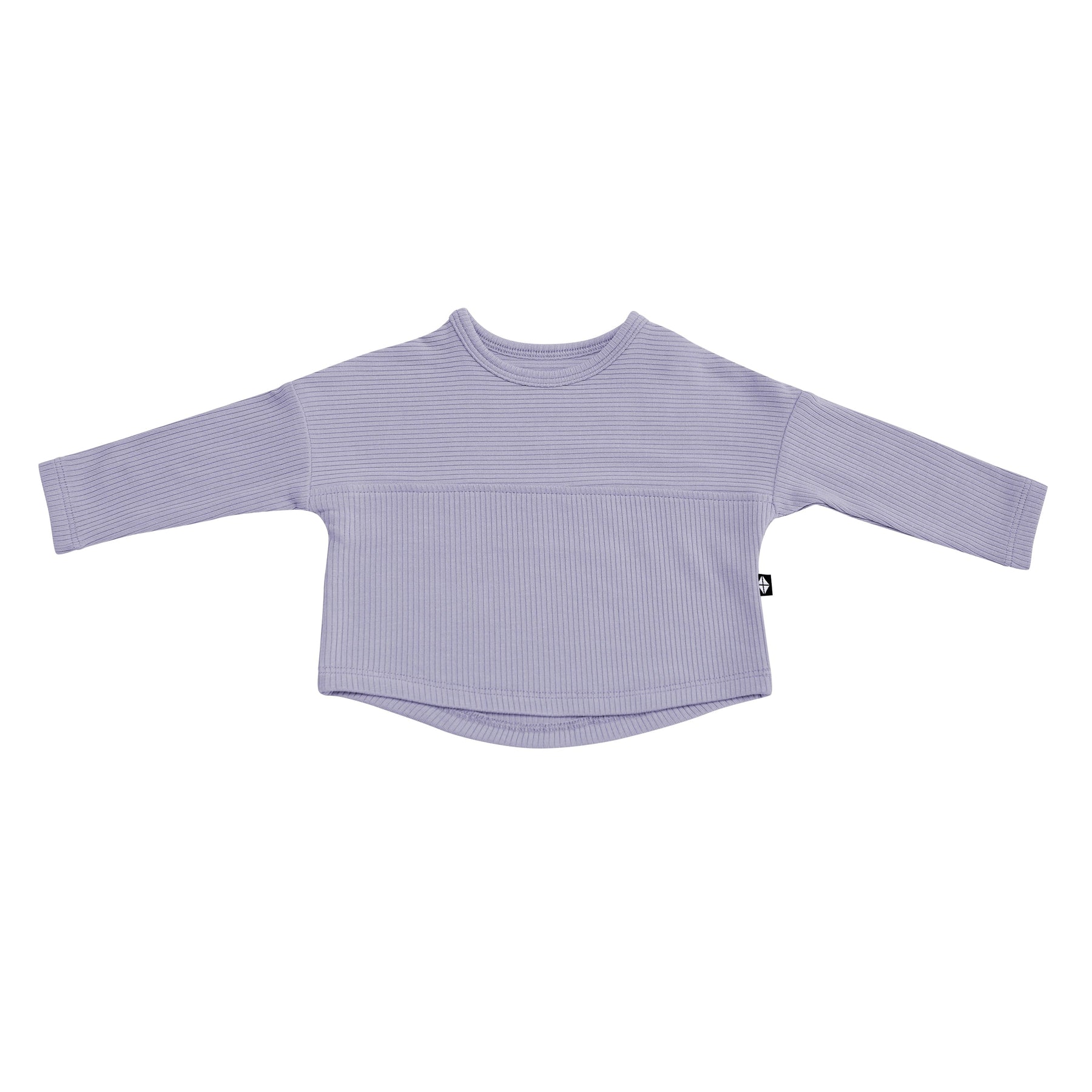 Kyte Baby Ribbed Drop Shoulder Top in Taro