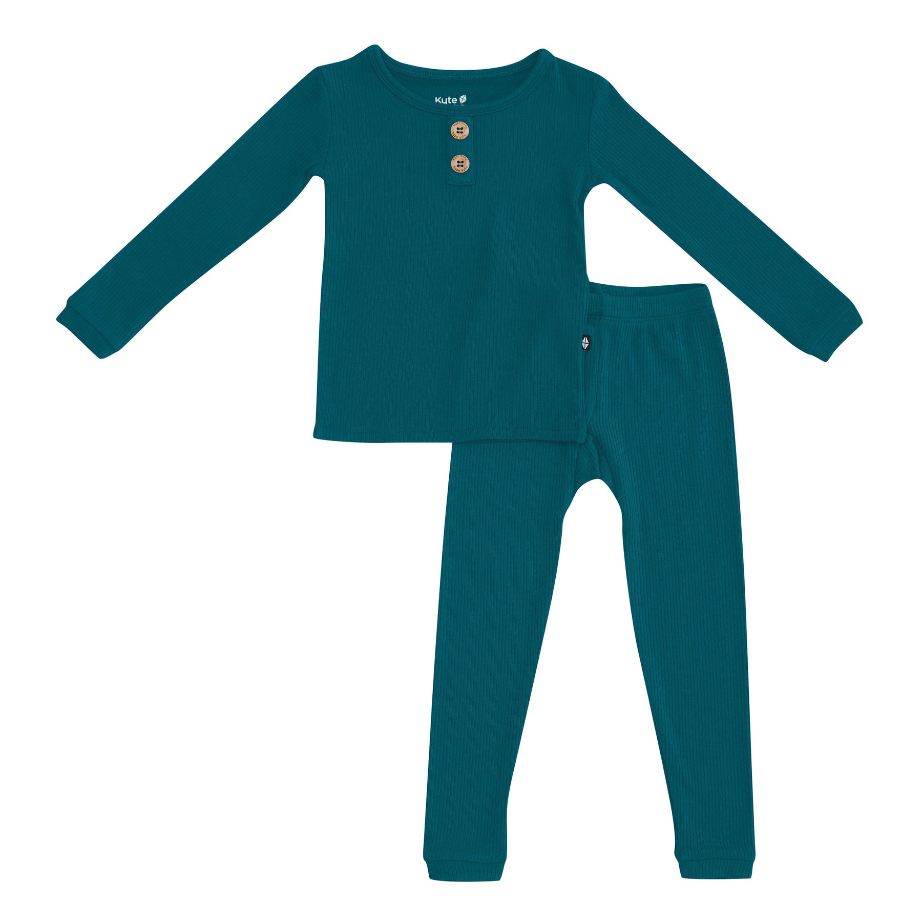 Kyte Baby Ribbed Henley Set Ribbed Henley Set in Loch