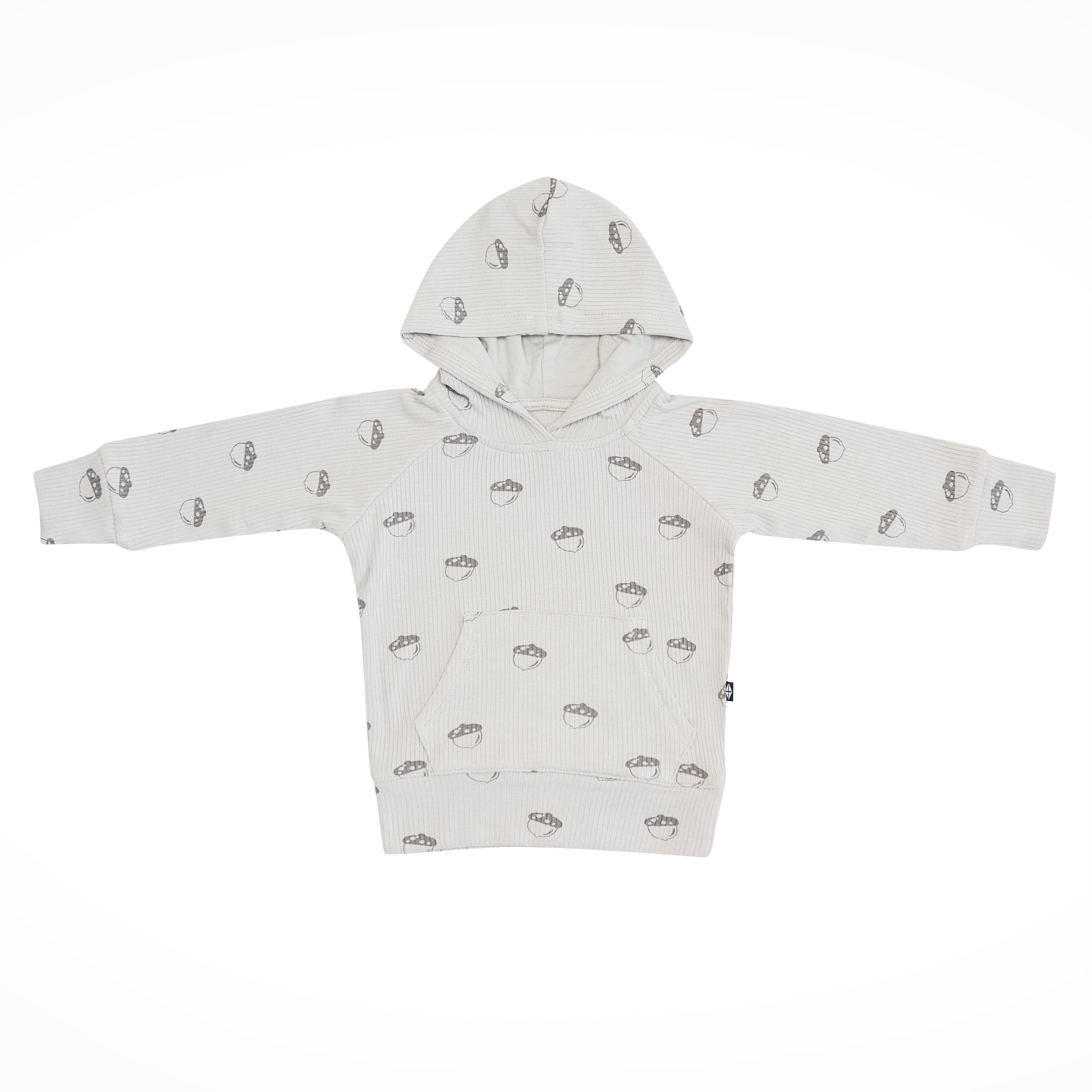 Kyte Baby Ribbed Hoodie Ribbed Hoodie in Acorn