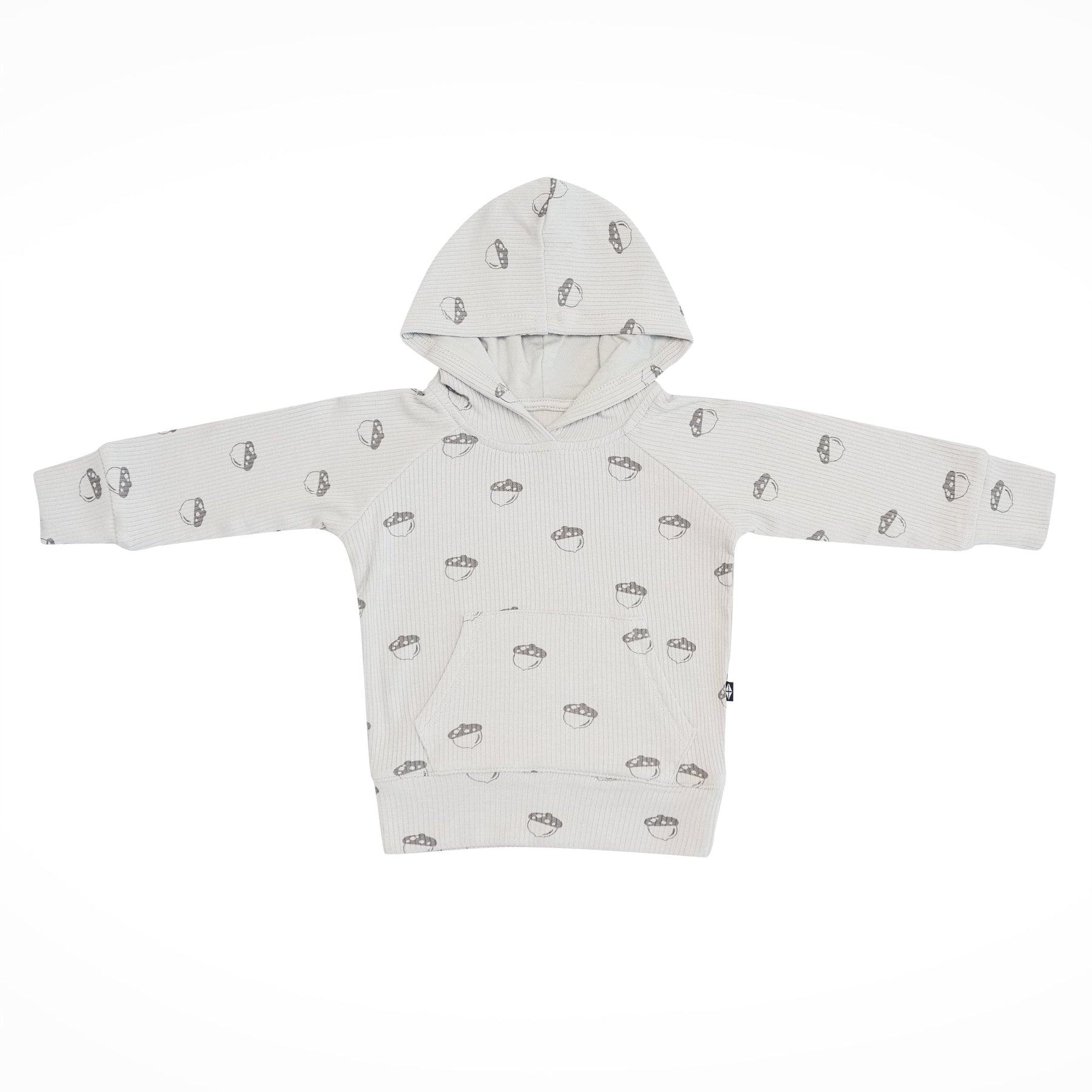 Kyte Baby Ribbed Hoodie Ribbed Hoodie in Acorn