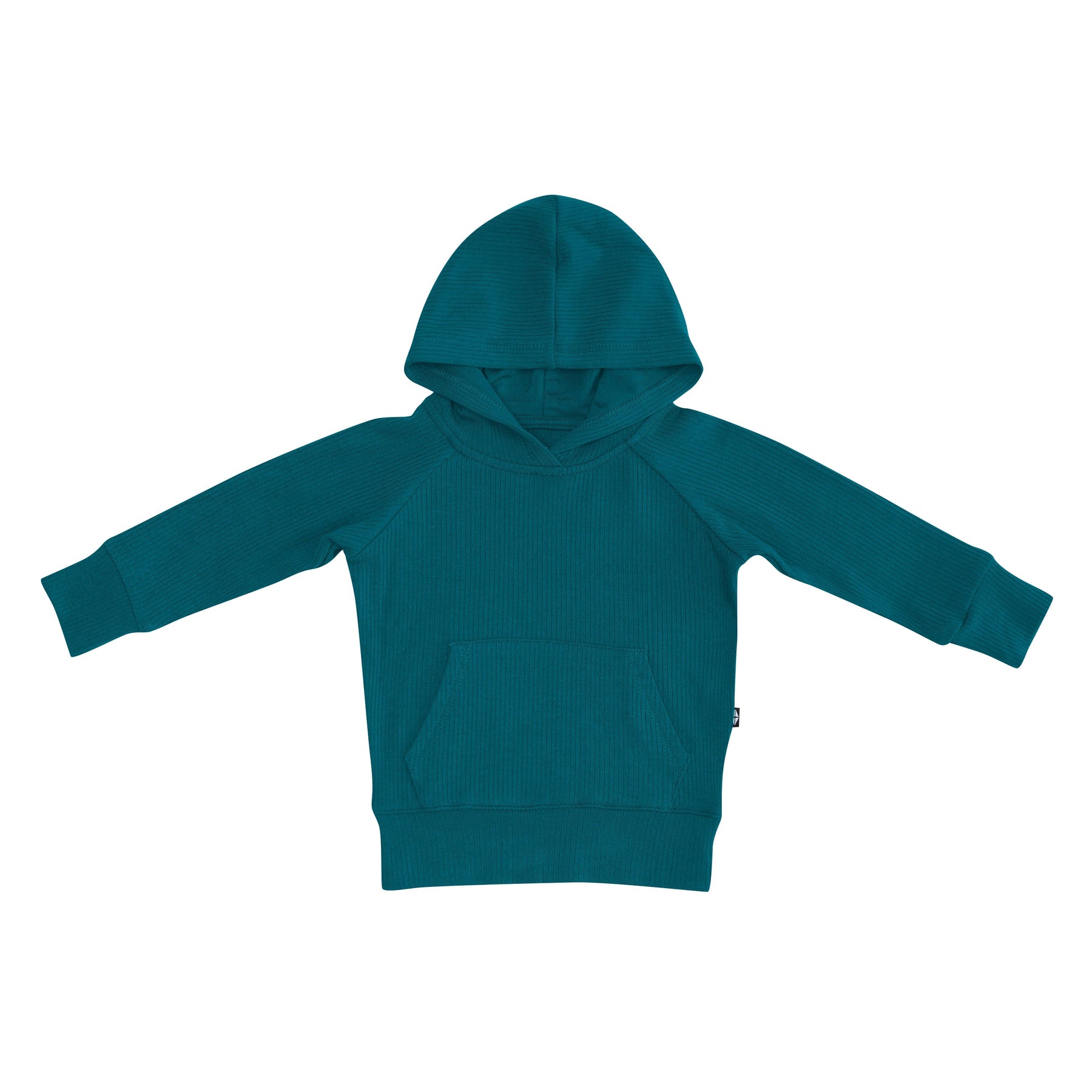 Kyte Baby Ribbed Hoodie Ribbed Hoodie in Loch