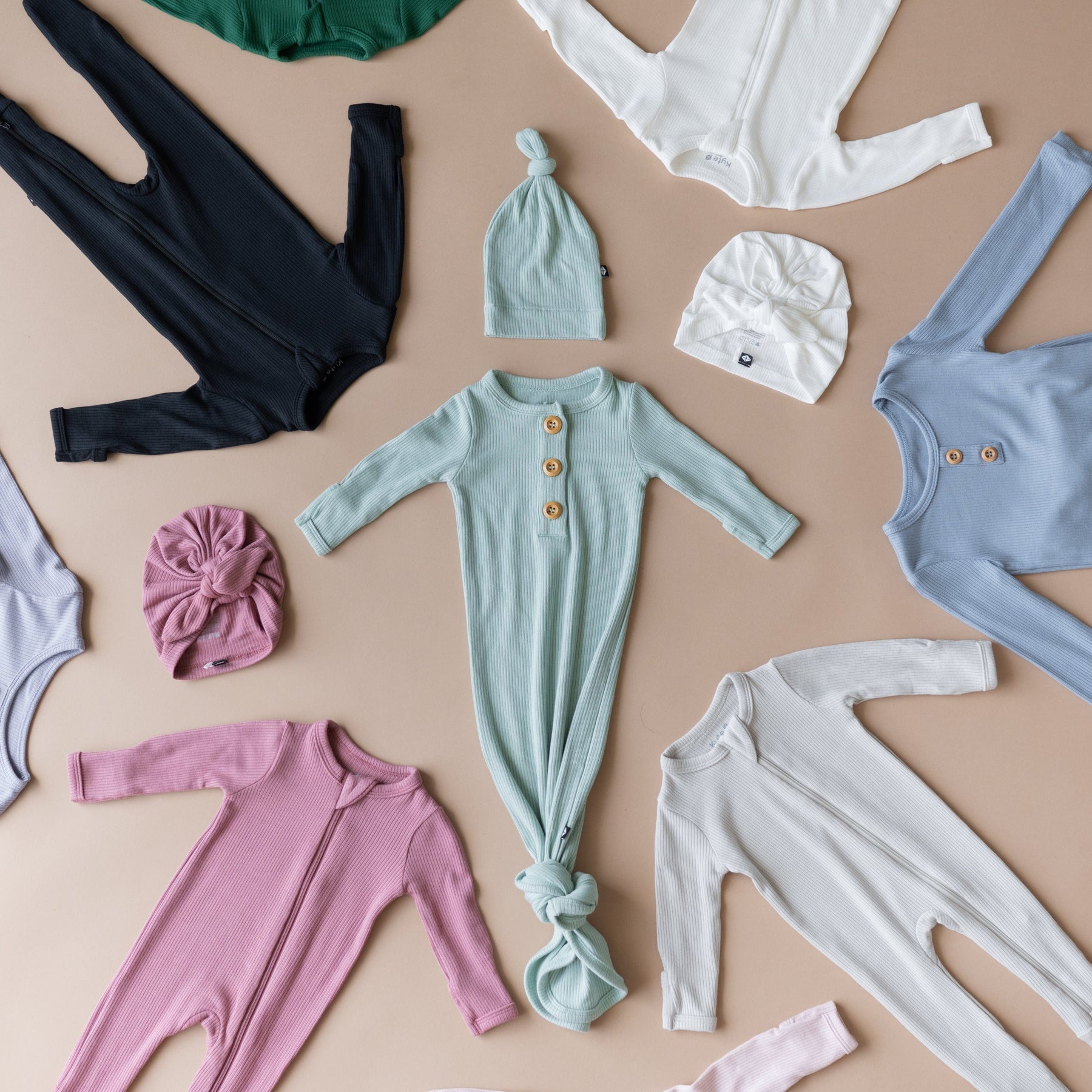 Kyte Baby Ribbed Knotted Gown and other bamboo sleepwear