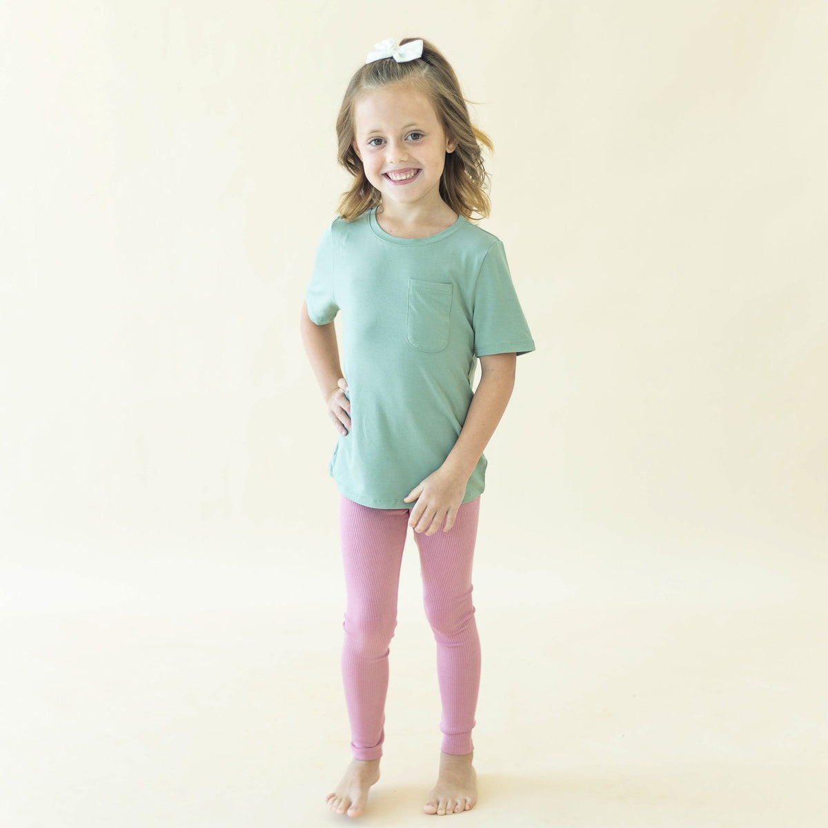 Kyte Baby Ribbed Leggings Ribbed Leggings in Apple Blossom