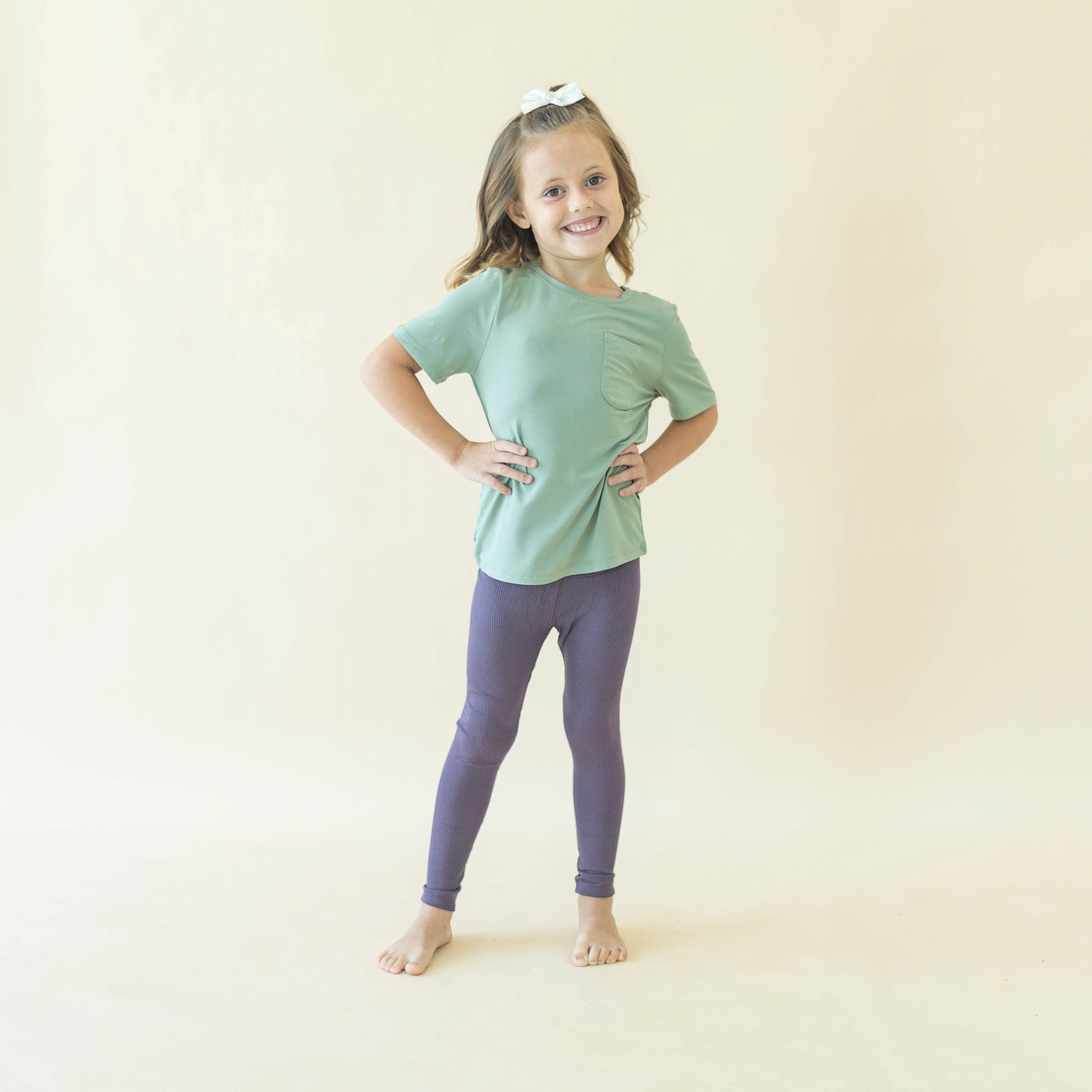 Kyte Baby Ribbed Leggings Ribbed Leggings in Currant