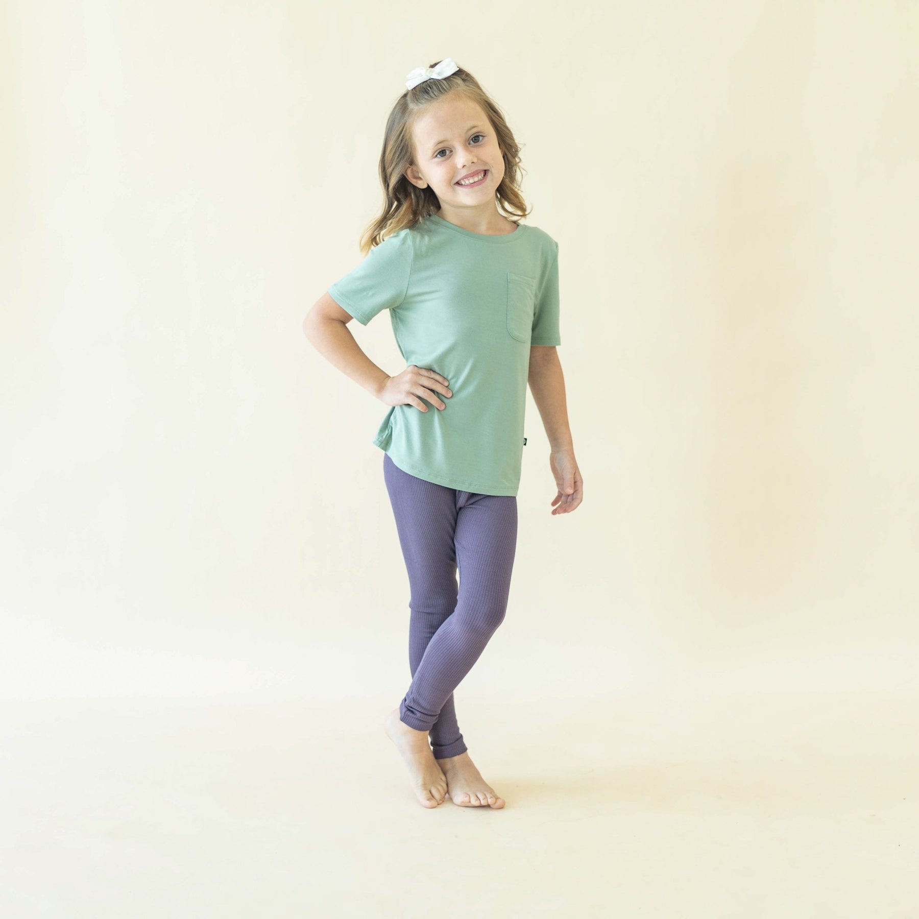 Kyte Baby Ribbed Leggings Ribbed Leggings in Currant