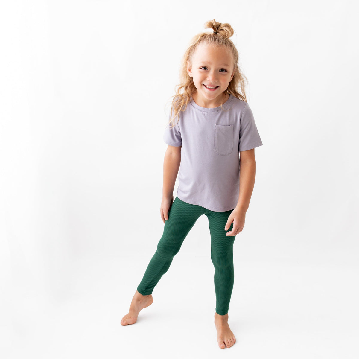 Kyte Baby Ribbed Leggings Ribbed Leggings in Forest