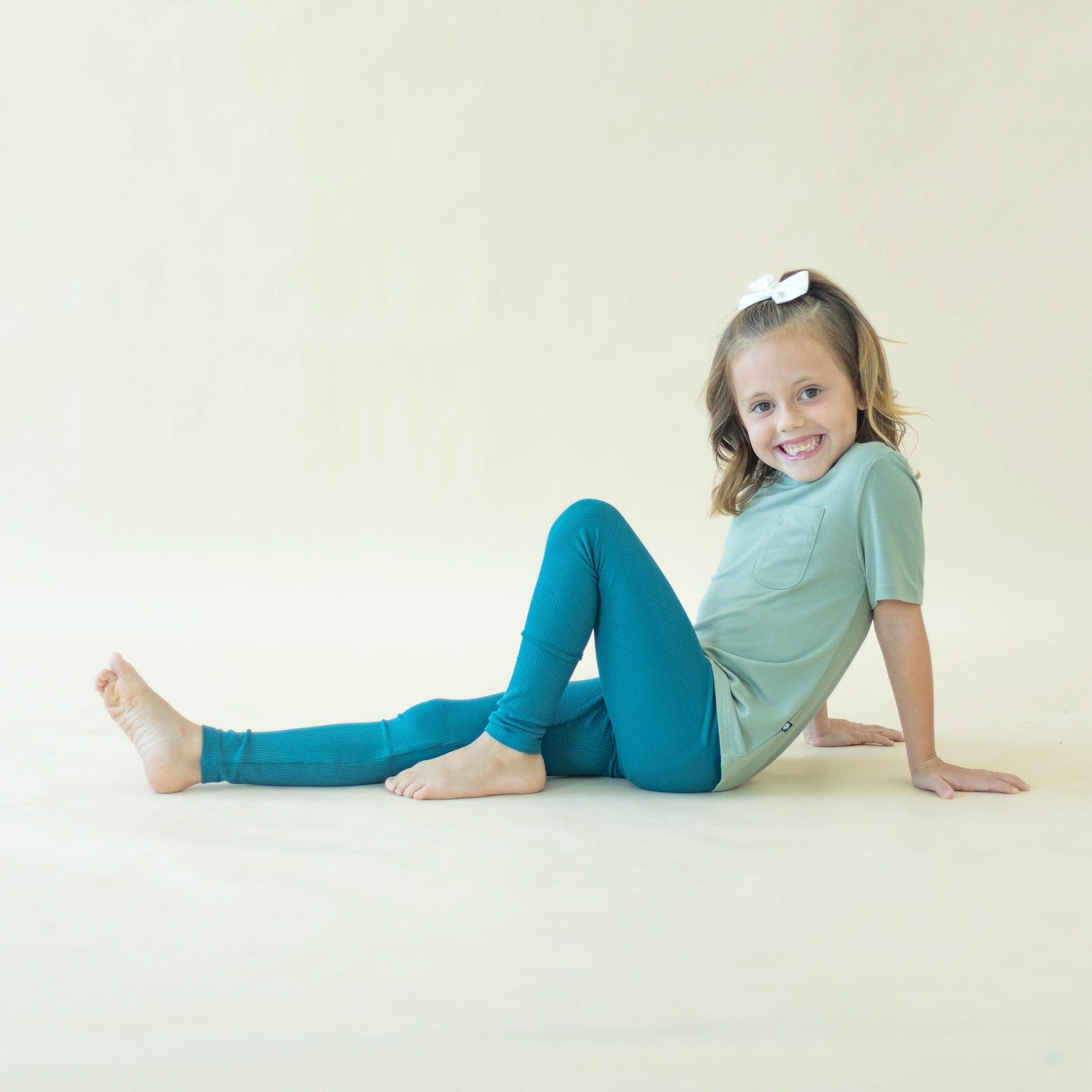 Kyte Baby Ribbed Leggings Ribbed Leggings in Loch