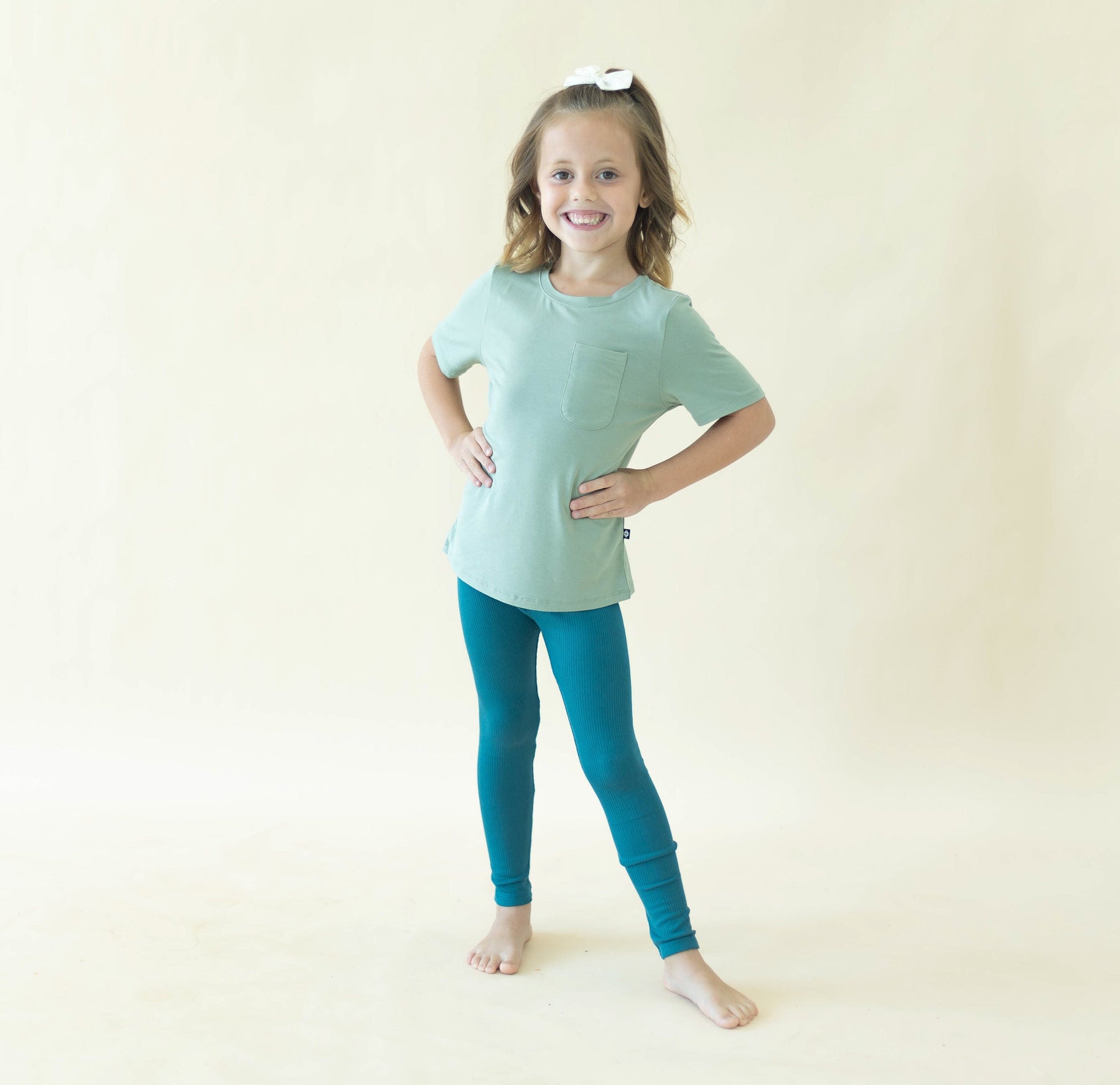 Kyte Baby Ribbed Leggings Ribbed Leggings in Loch