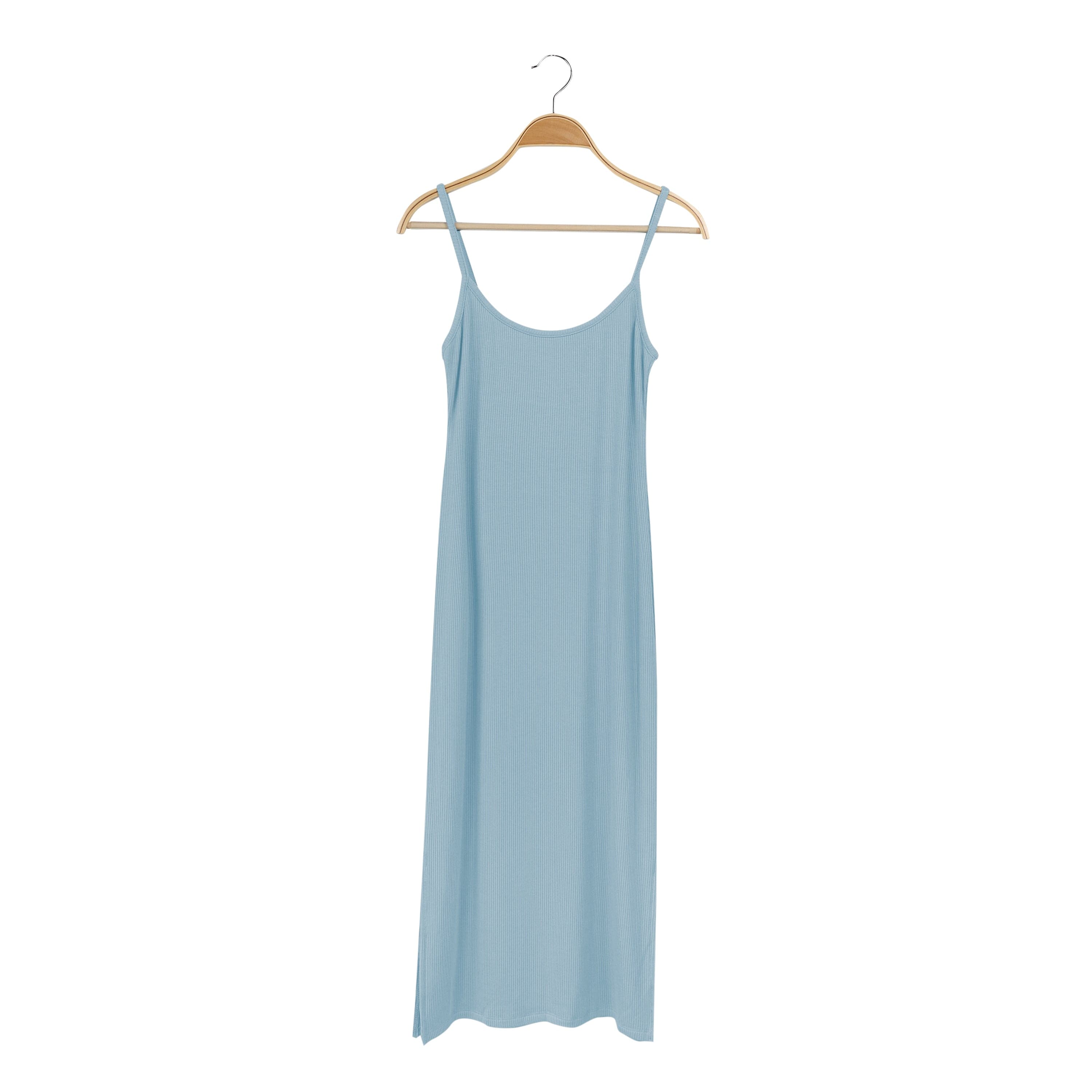Women's Ribbed Cami Dress in Dusty Blue