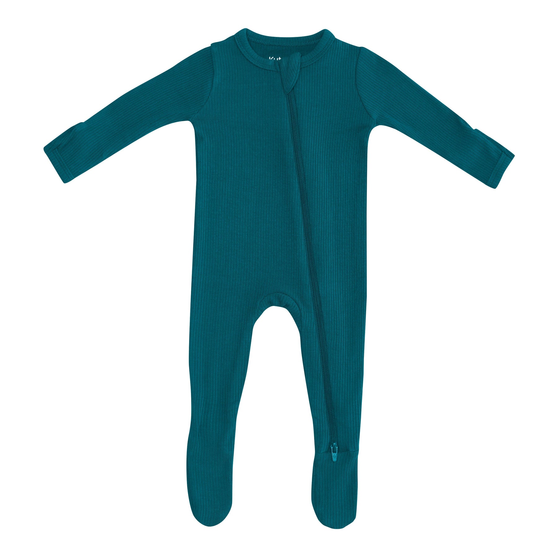 Kyte Baby Ribbed Zipper Footie Ribbed Zipper Footie in Loch