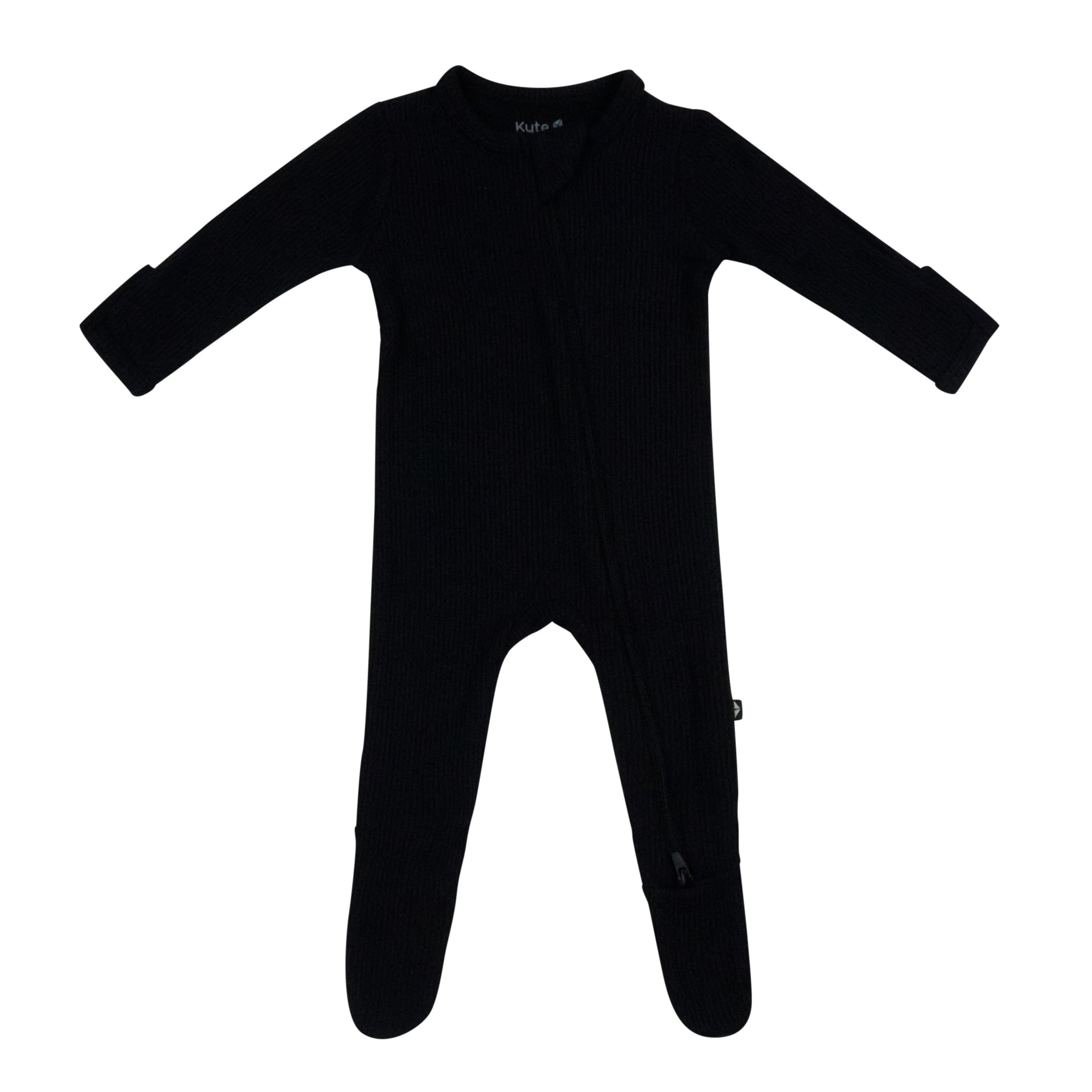 Kyte Baby Ribbed Zippered Footie in Midnight