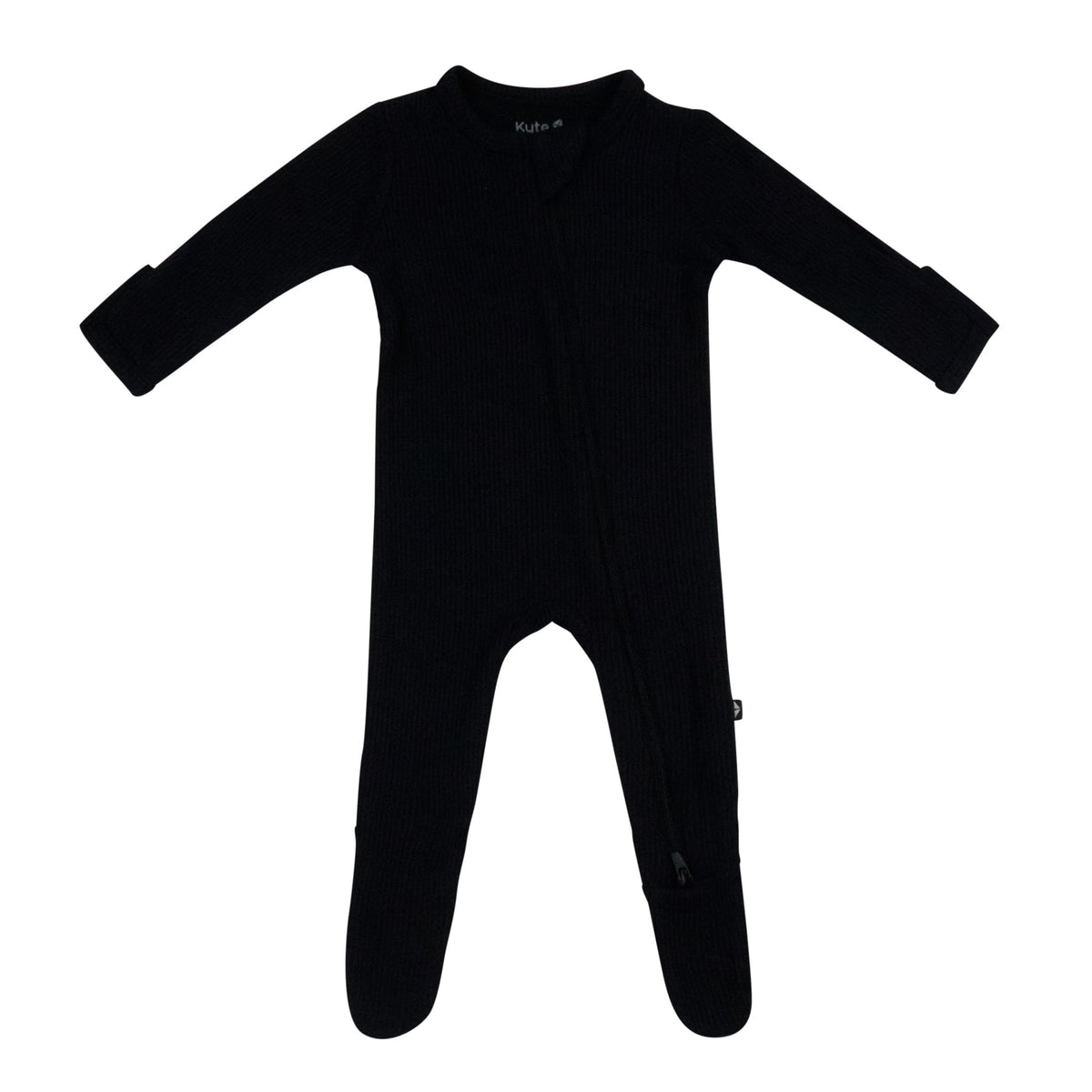 Kyte Baby Ribbed Zippered Footie in Midnight