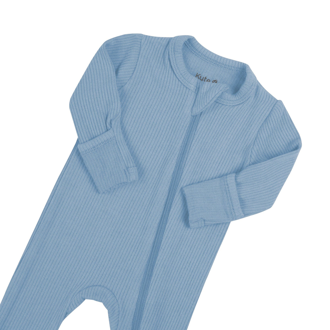 LydaBaby Blue Quilted Collection Zipper Footie