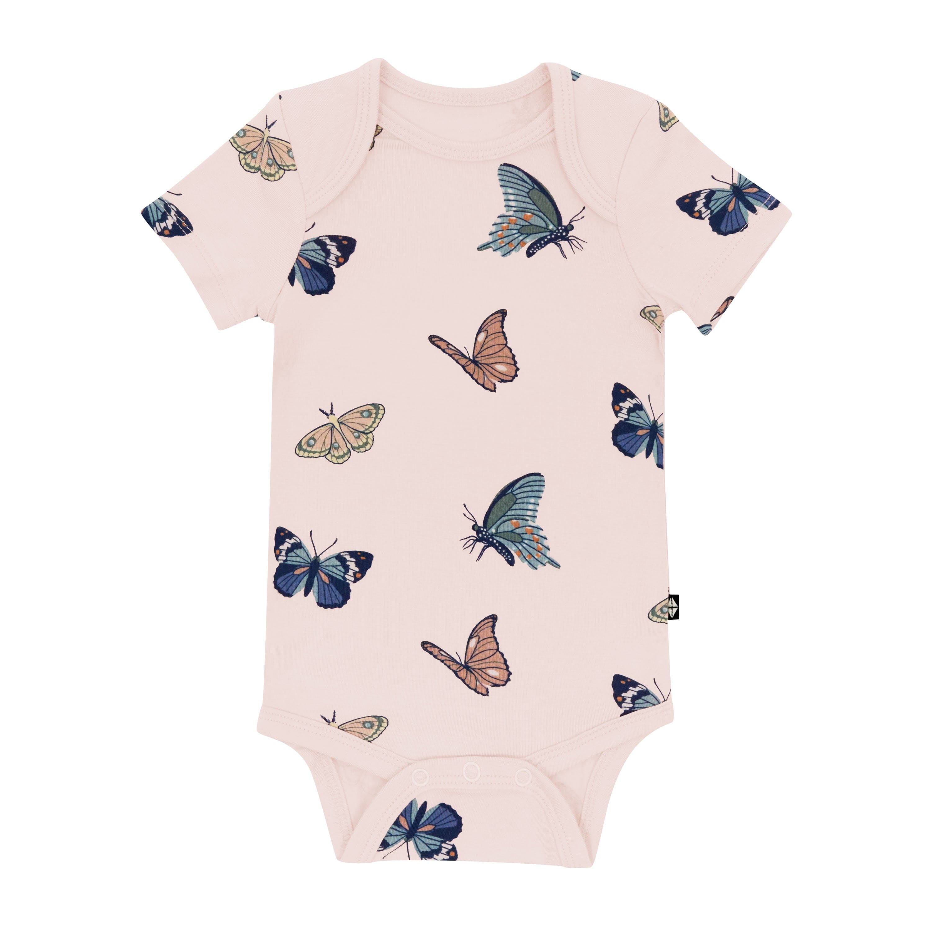 Kyte Baby Short Sleeve Bodysuits Bodysuit in Blush Butterfly