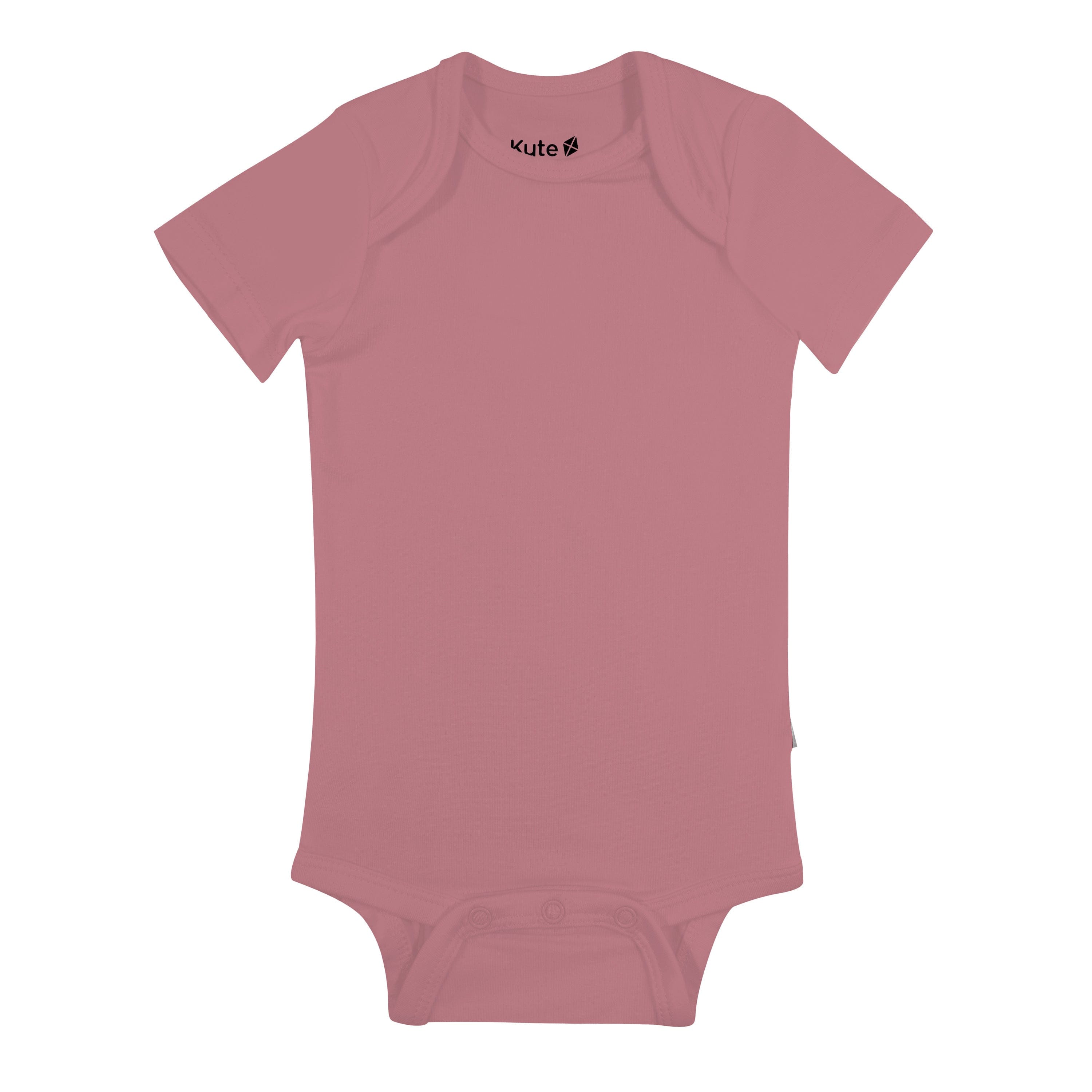 Kyte Baby Short Sleeve Bodysuits Bodysuit in Dusty Rose