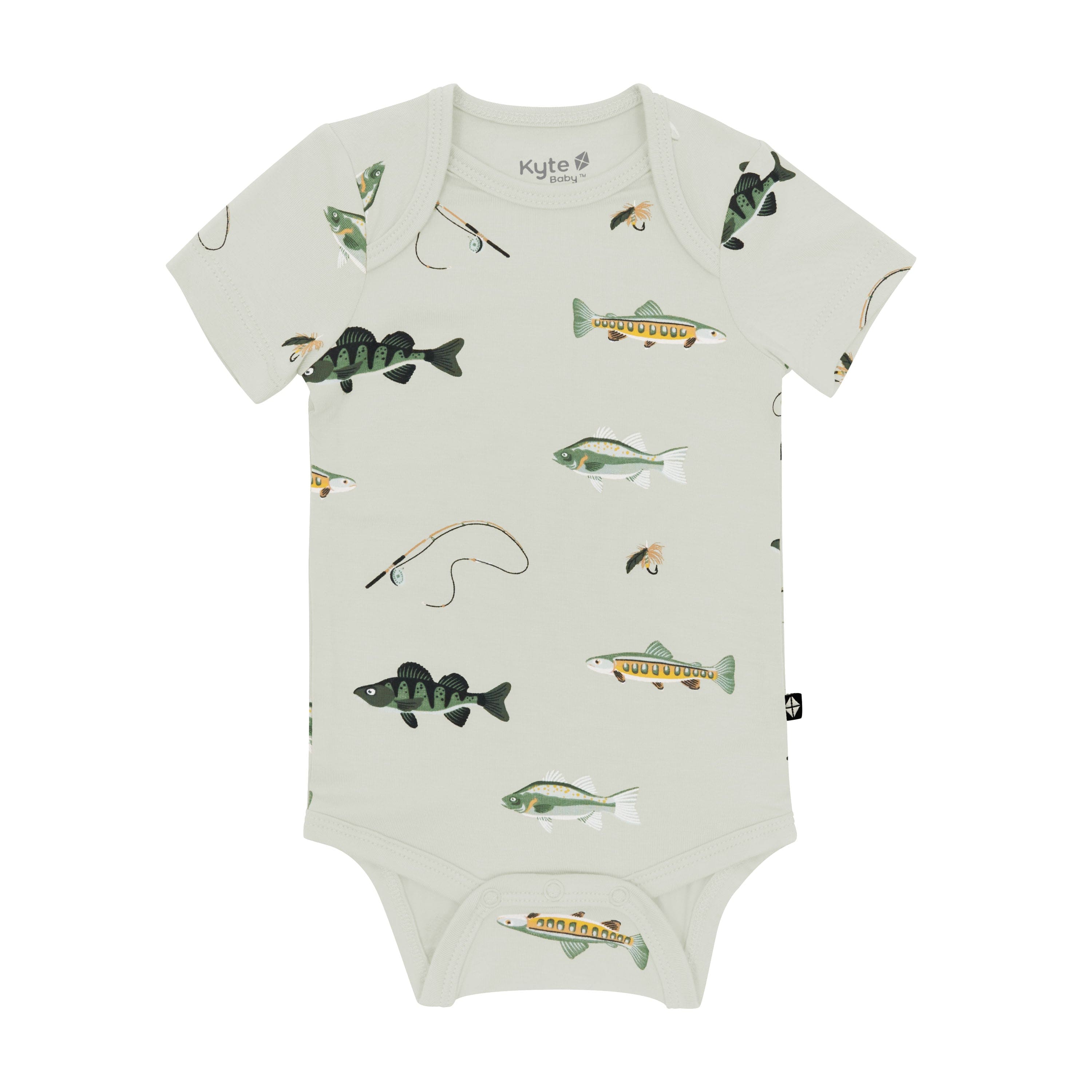 Kyte Baby Short Sleeve Bodysuits Bodysuit in Fishing