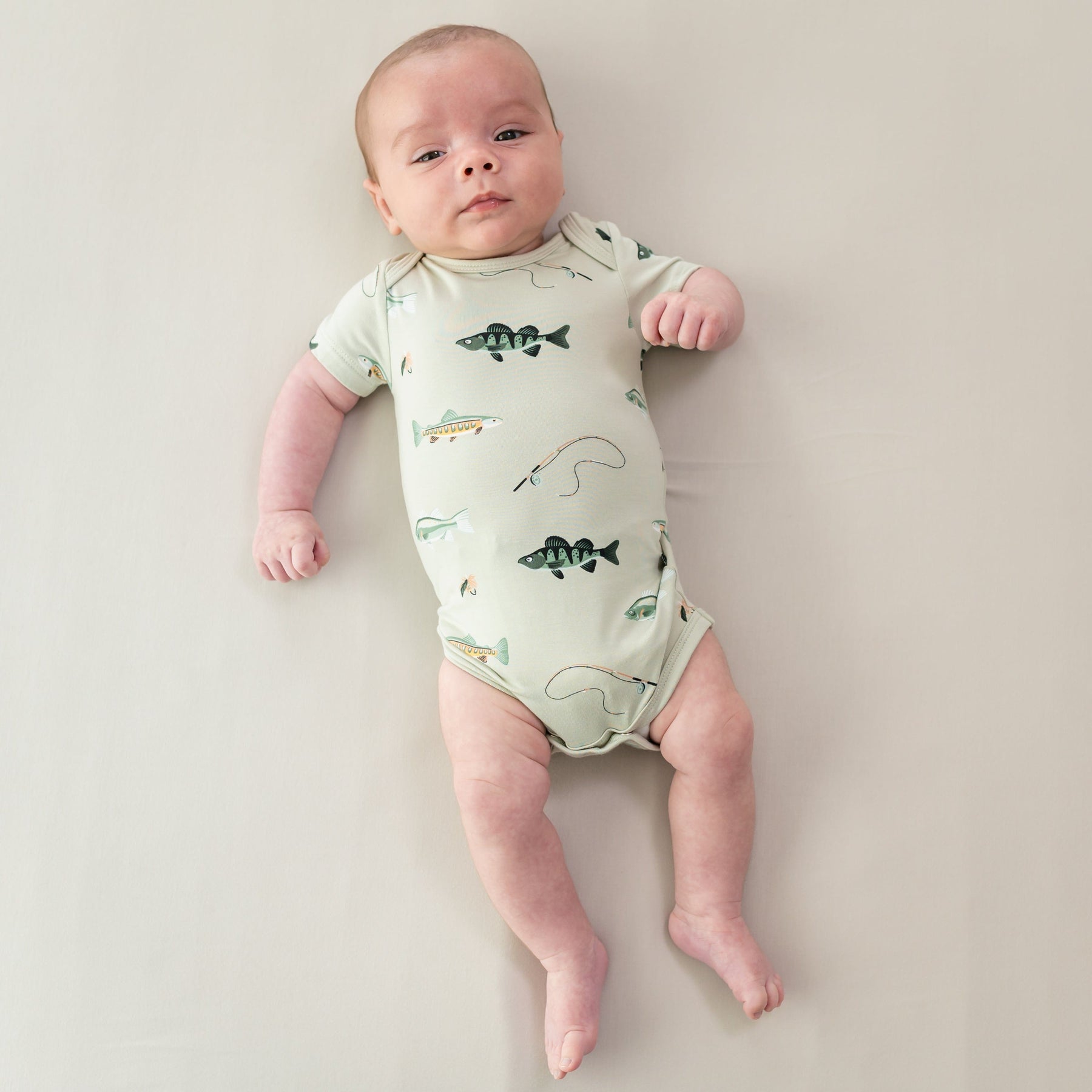 Kyte Baby Short Sleeve Bodysuits Bodysuit in Fishing