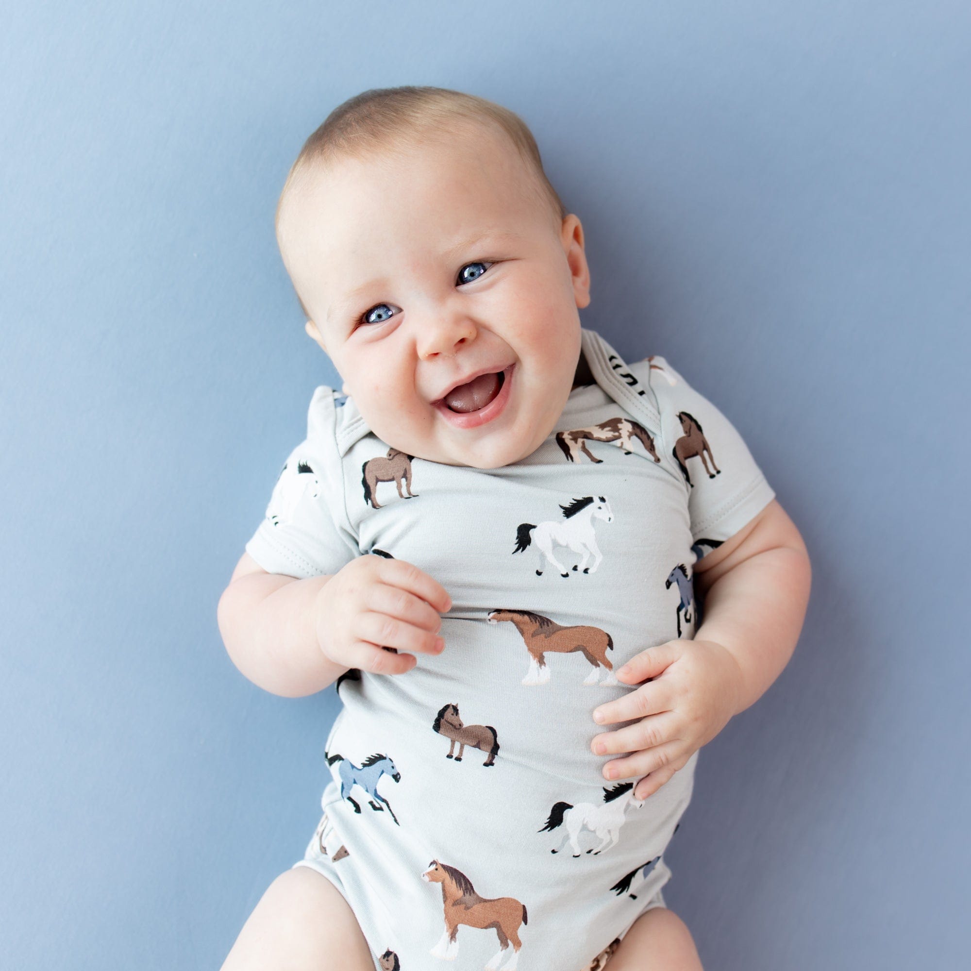 Kyte Baby Short Sleeve Bodysuits Bodysuit in Horse