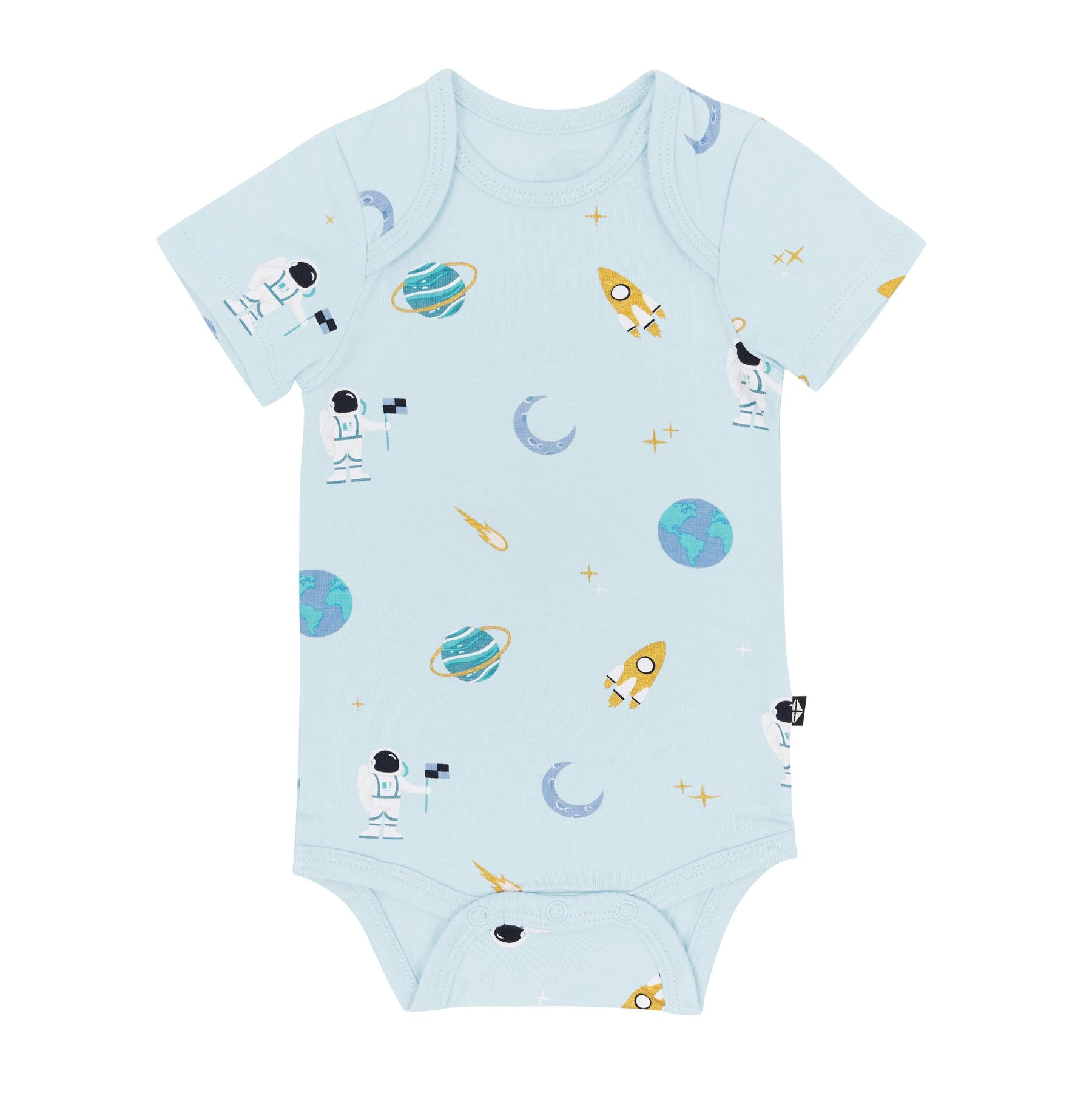 Kyte Baby Short Sleeve Bodysuits Bodysuit in Ice Space