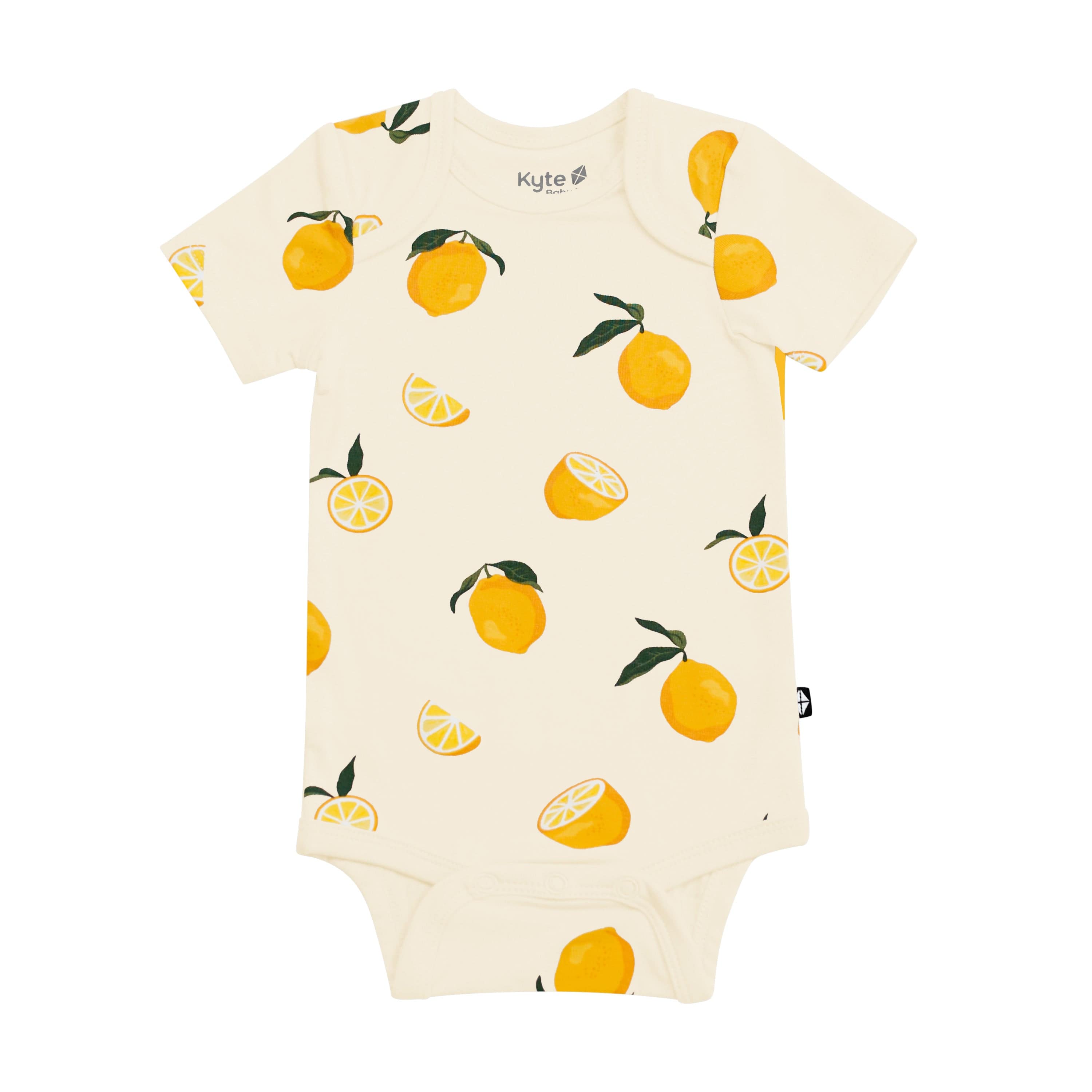 Kyte Baby Short Sleeve Bodysuits Bodysuit in Lemon