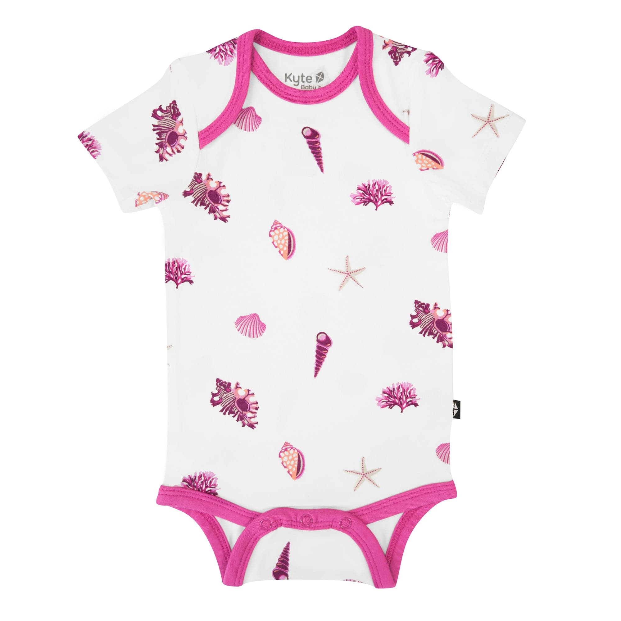 Kyte Baby Short Sleeve Bodysuits Bodysuit in Raspberry Shell