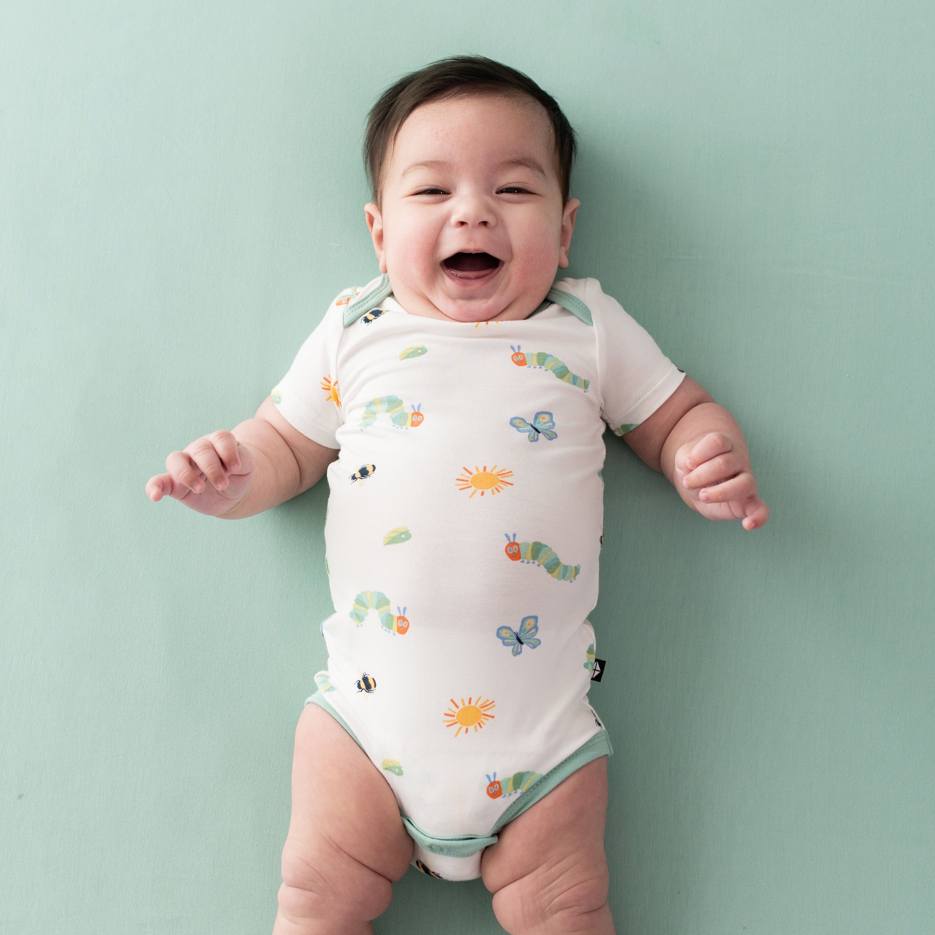 Kyte BABY Short Sleeve Bodysuits Bodysuit in The Very Hungry Caterpillar™ and Friends